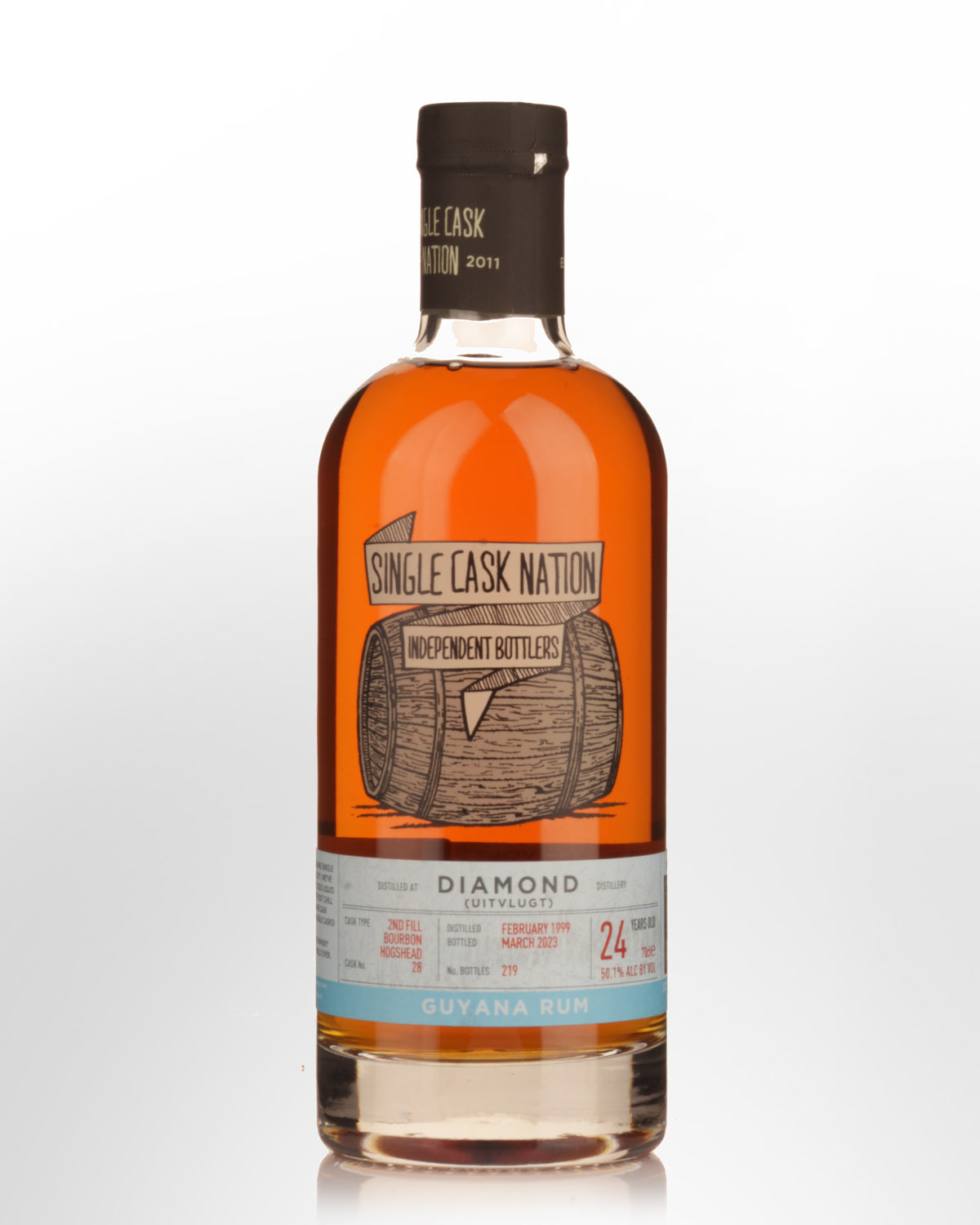 1999 Single Cask Nation Diamond (Uitvlugt) 24 Year Old Cask Strength Guyana Rum (700ml)
