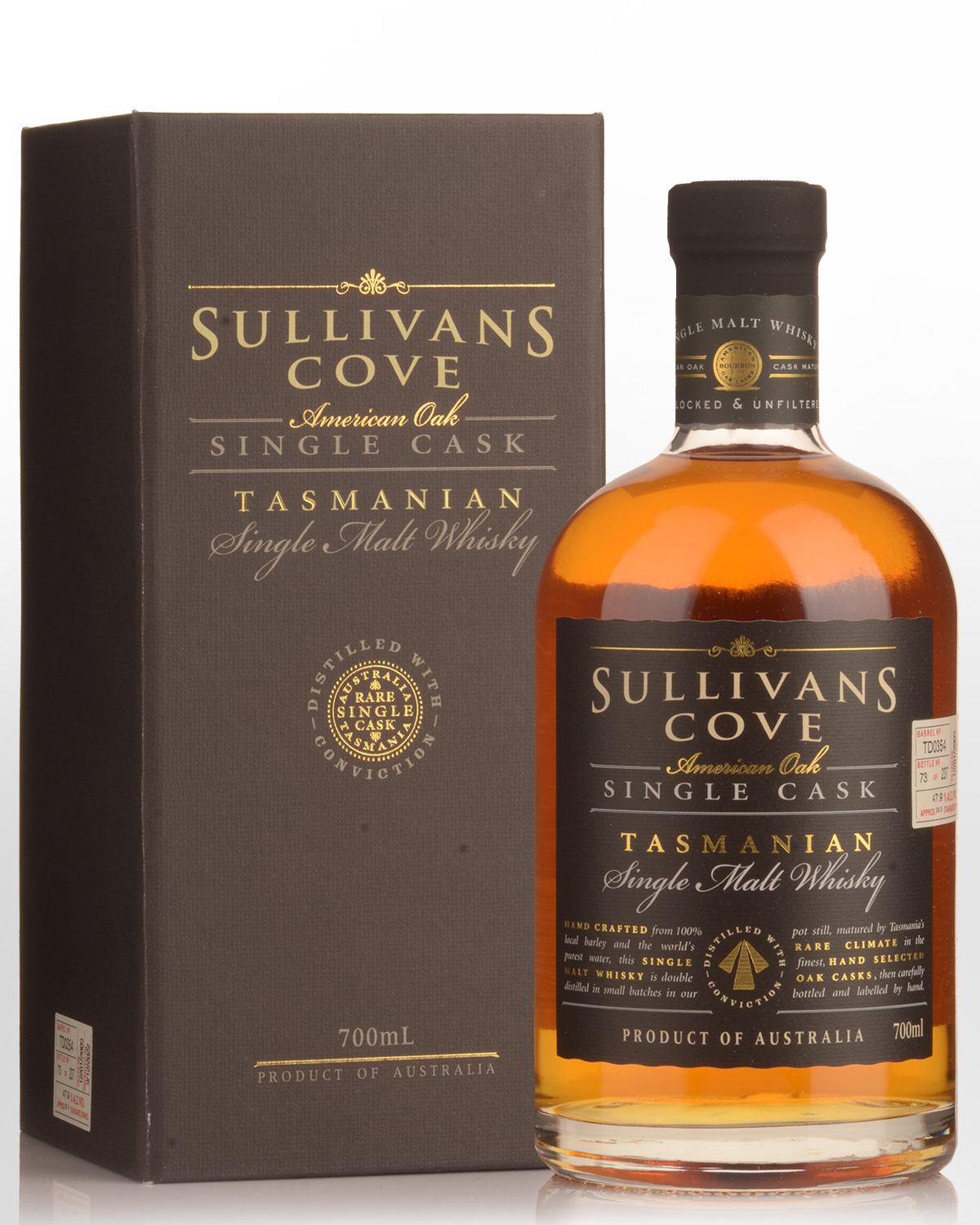 Sullivans Cove Single Cask American Oak Barrel TD0354 Single Malt Australian Whisky (700ml)