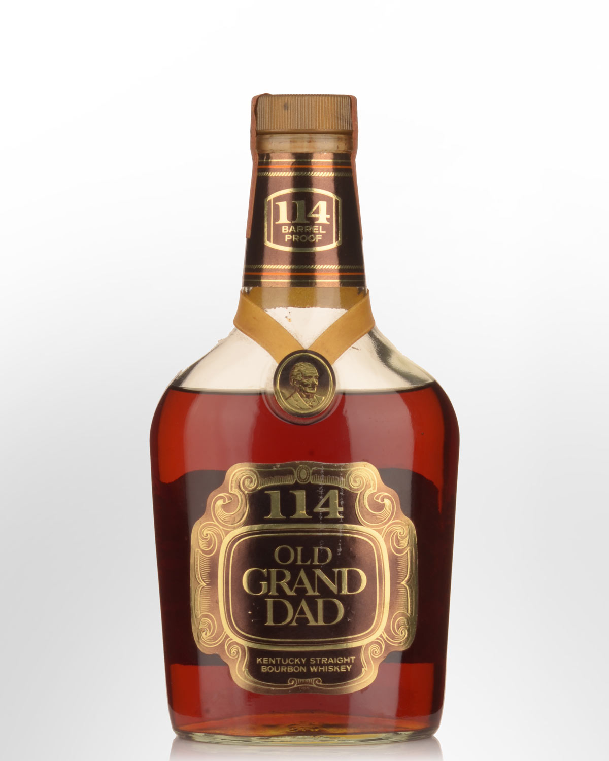 Old Grand Dad 114 Proof Bourbon Whiskey (1000ml) - 1980/90s Bottling