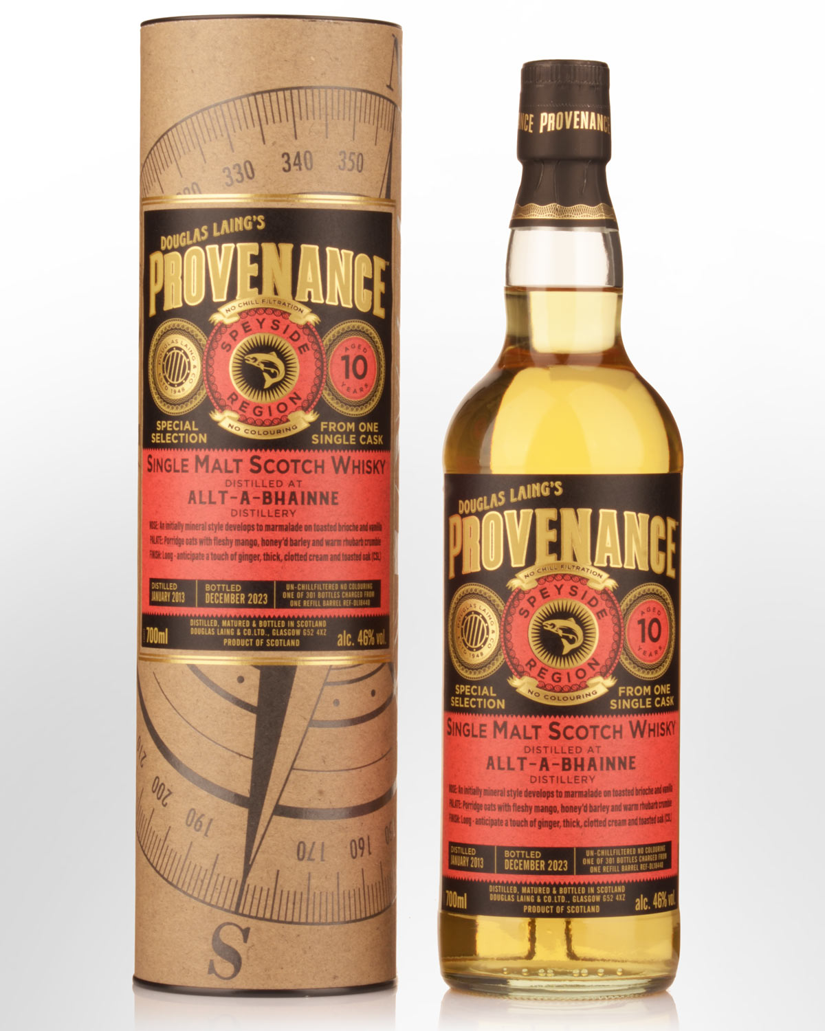 2013 Douglas Laing & Co. Provenance Allt-A-Bhainne 10 Year Old Single Malt Scotch Whisky (700ml)