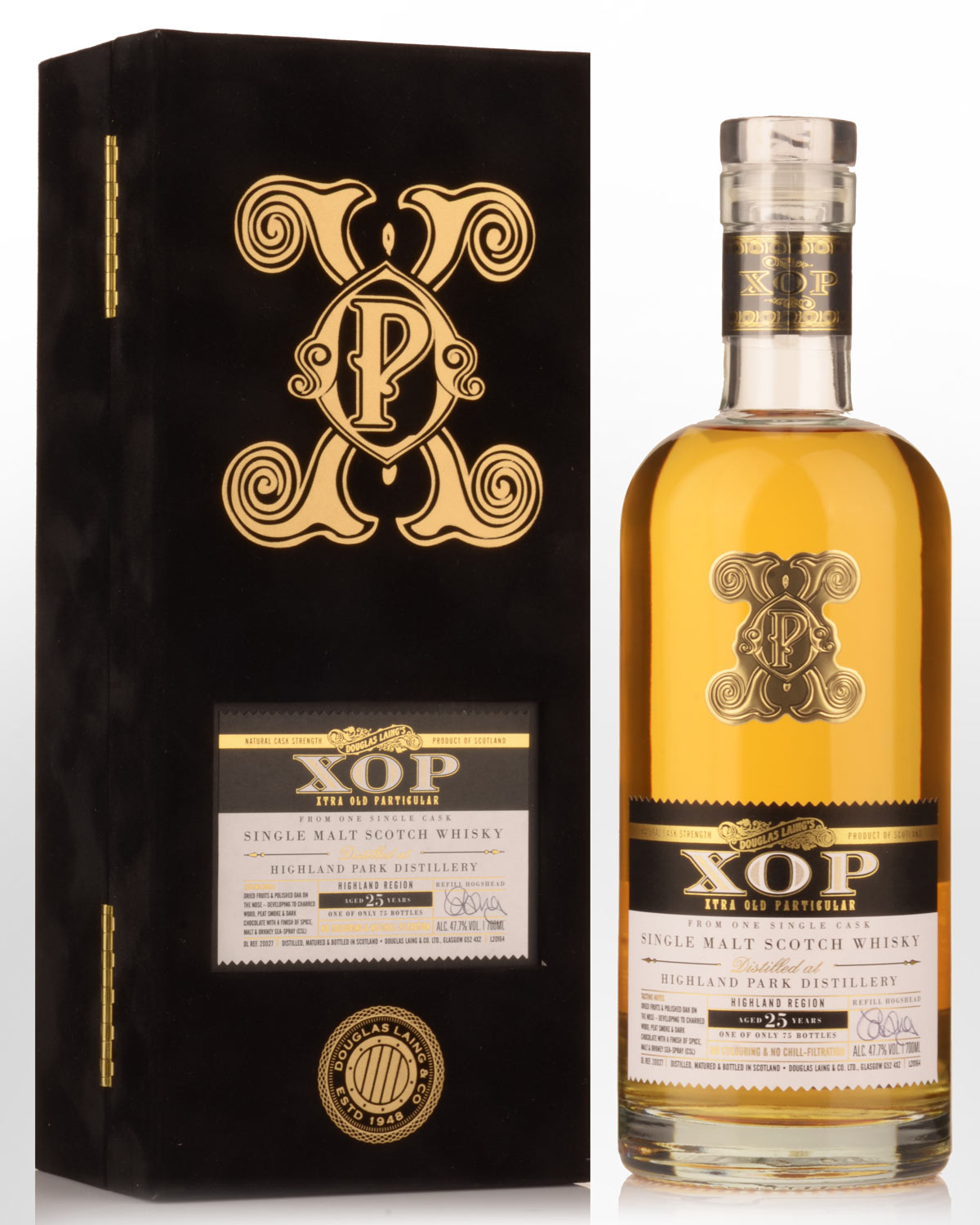 Douglas Laing & Co. XOP Xtra Old Particular Highland Park 25 Year Old Single Cask Limited Edition Cask Strength Single Malt Scotch Whisky (700ml)