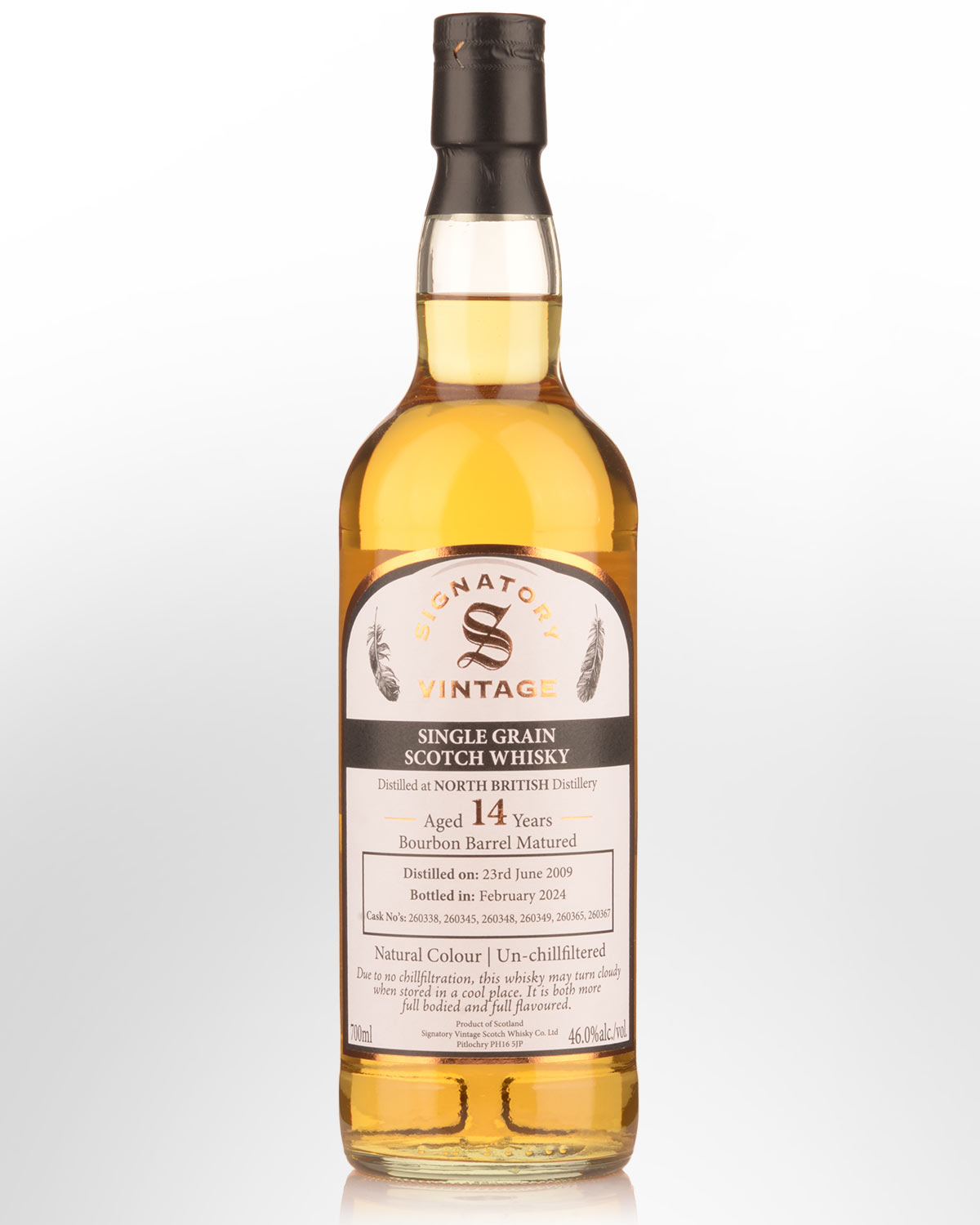 2009 Signatory North British 14 Year Old Single Grain Scotch Whisky (700ml)
