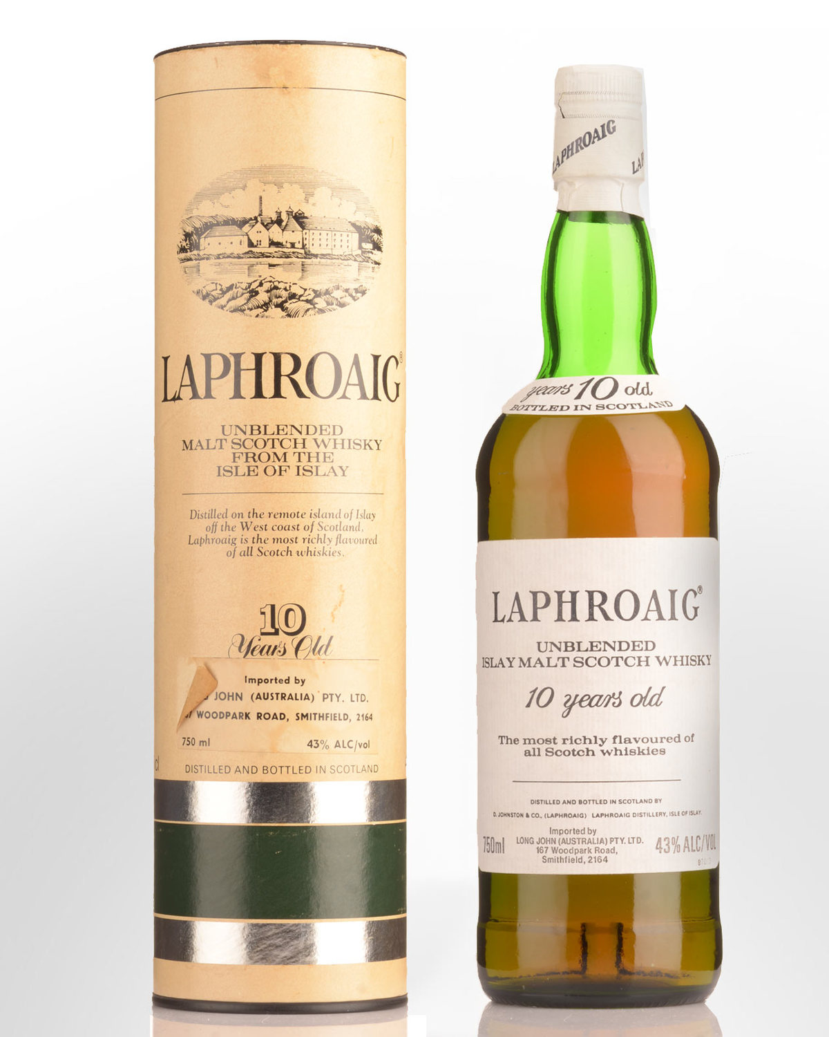 Laphroaig 10 Year Old Unblended Malt Scotch Whisky (750ml) | Nicks Wine ...