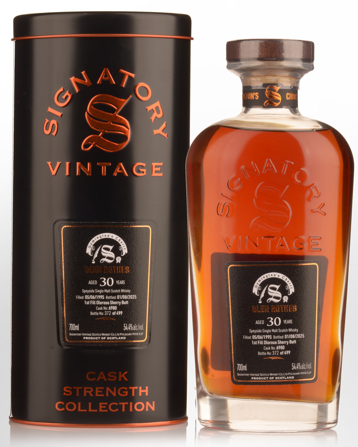 1995 Signatory Vintage Glenrothes 30 Year Old Symington's Choice Cask Strength Single Malt Scotch Whisky (700ml) - 54.4%