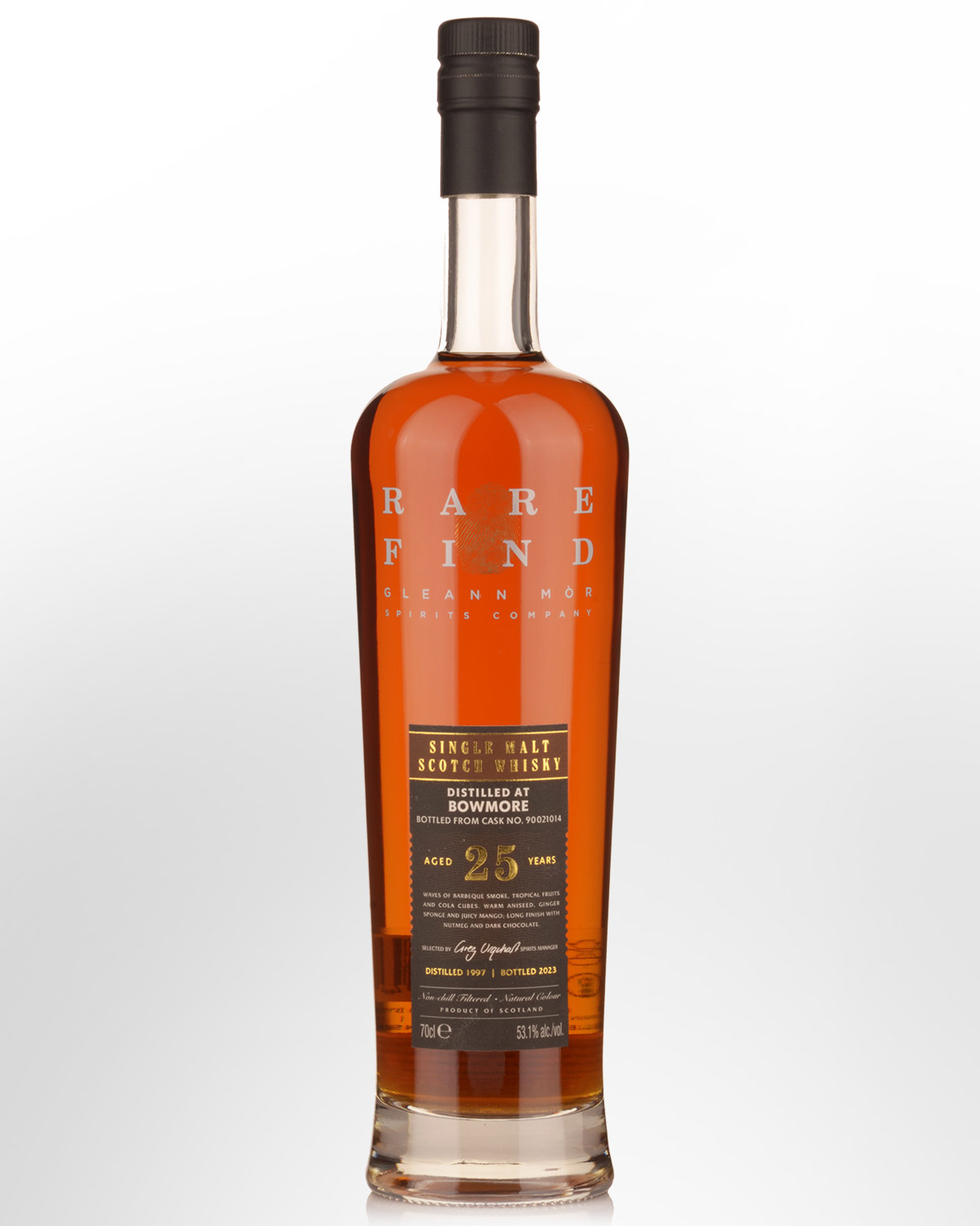1997 Gleann Mor Spirits Company Rare Find Bowmore 25 Year Old Cask Strength Single Malt Scotch Whisky (700ml)