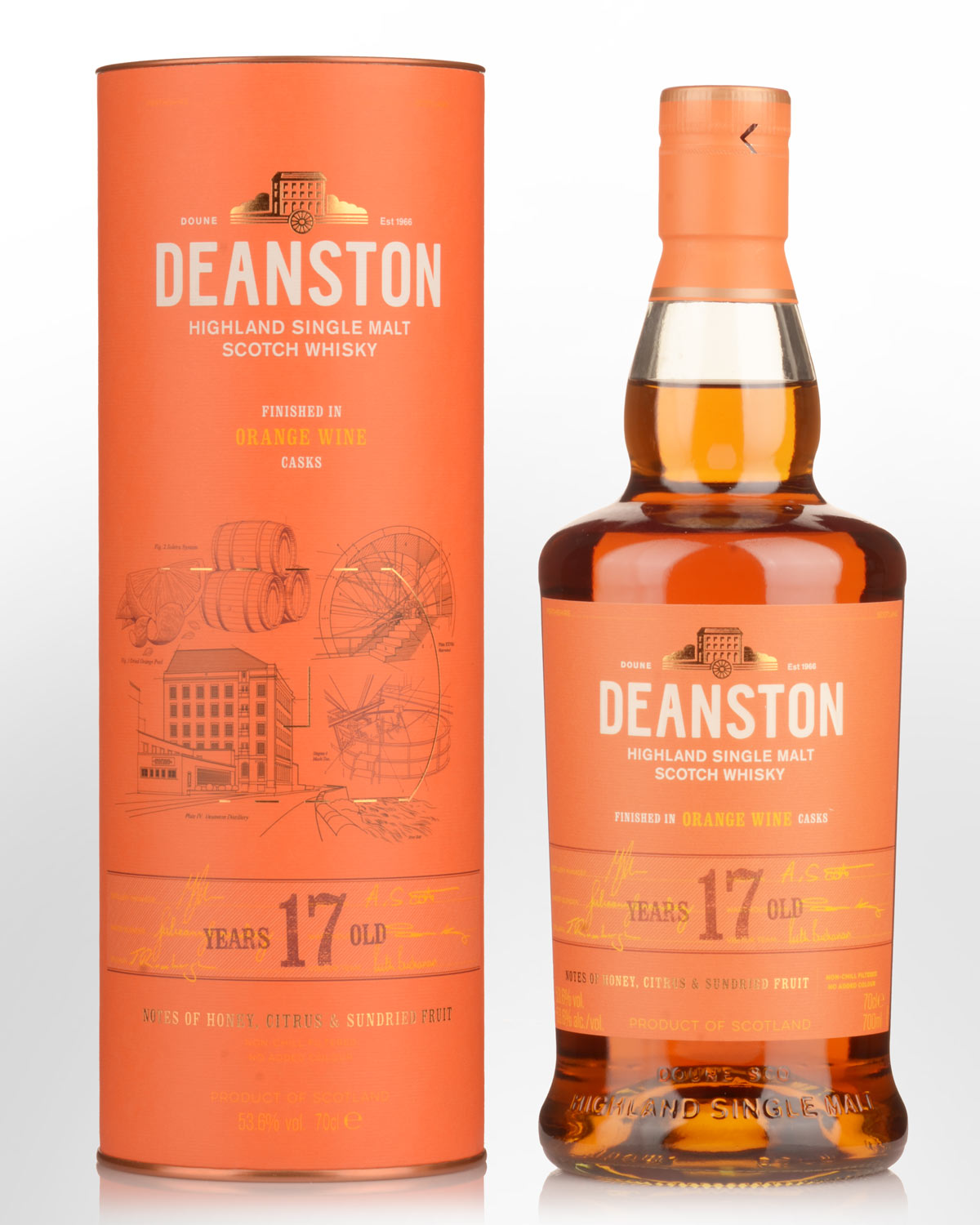 Deanston Orange Wine Cask Finish 17 Year Old Cask Strength Single Malt Scotch Whisky (700ml)