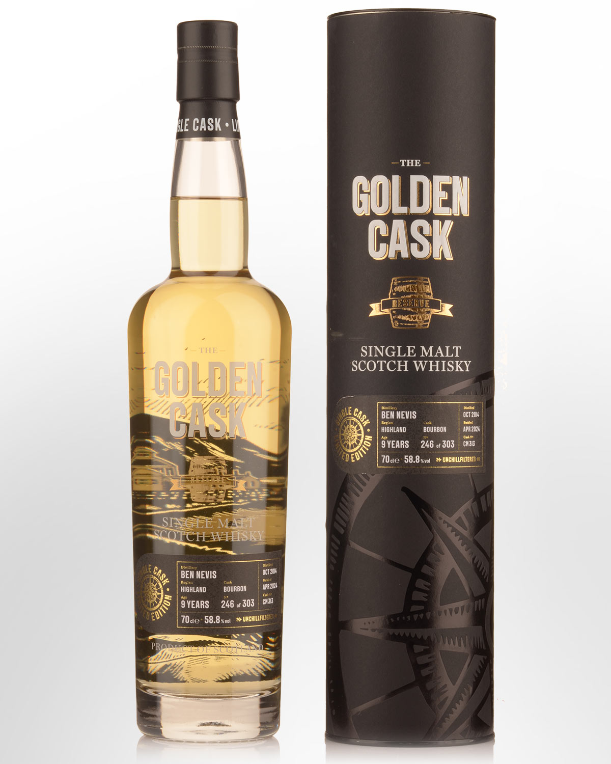 2014 House of MacDuff The Golden Cask Ben Nevis 9 Year Old Cask Strength Single Malt Scotch Whisky (700ml)