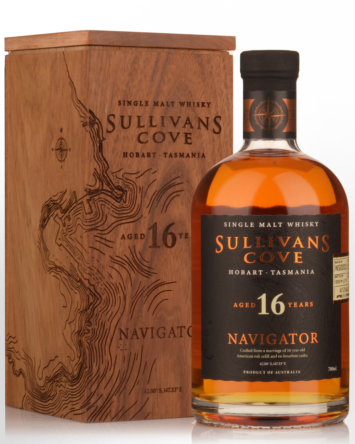Sullivans Cove Navigator 16 Year Old Single Malt Australian Whisky (700ml)