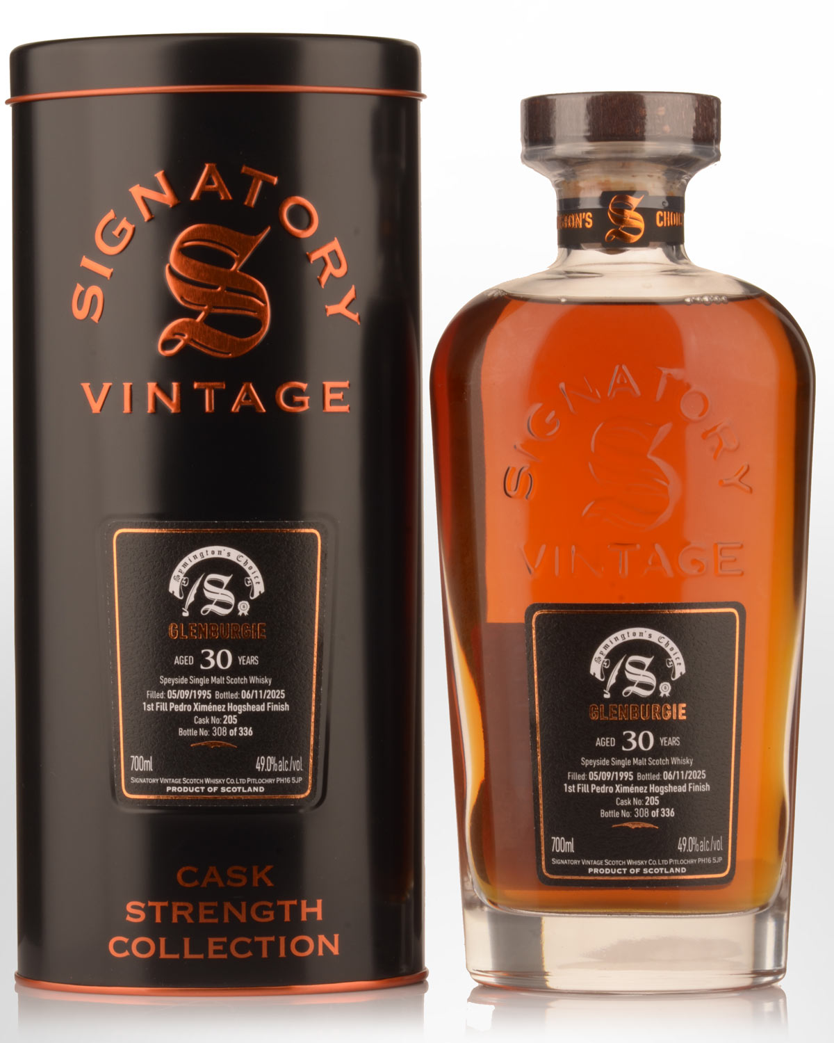 1995 Signatory Vintage Glenburgie 30 Year Old Symington's Choice Cask Strength Single Malt Scotch Whisky (700ml)