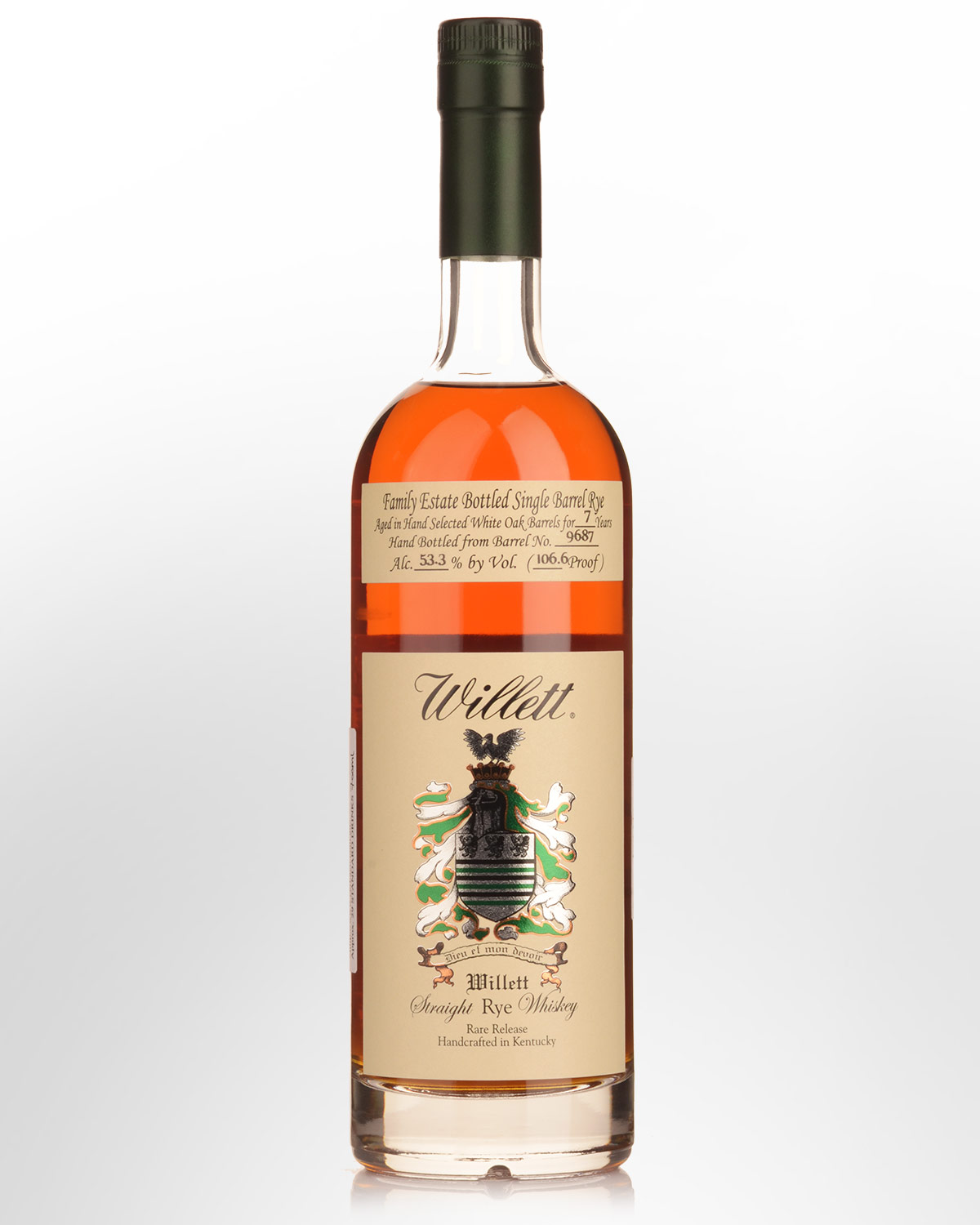 Willett Family Estate Single Barrel Rare Release (Step Brothers Barrel 9687) Cask Strength 7 Year Old Straight Rye Whiskey (700ml) - Barrel & Batch Whisky Co-Op and Whiskey Hunt Australia Selection