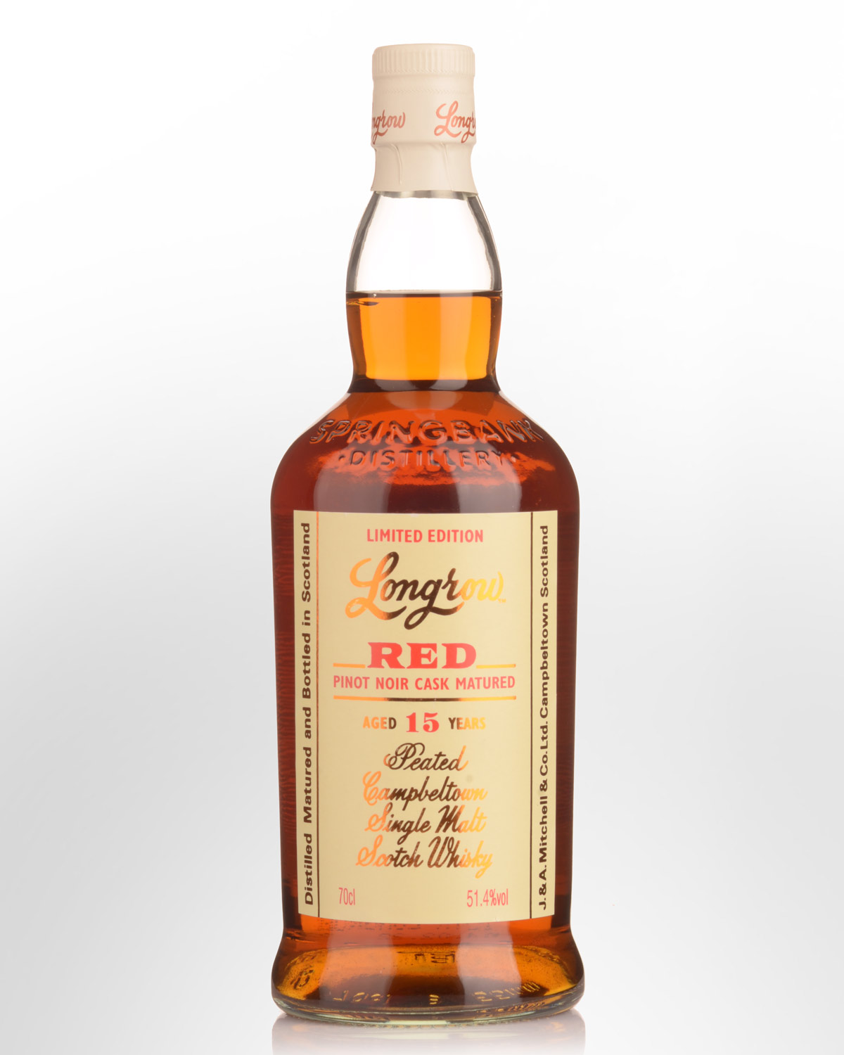 Longrow Red Pinot Noir Cask Matured 15 Year Old Cask Strength Single Malt Scotch Whisky (700ml)