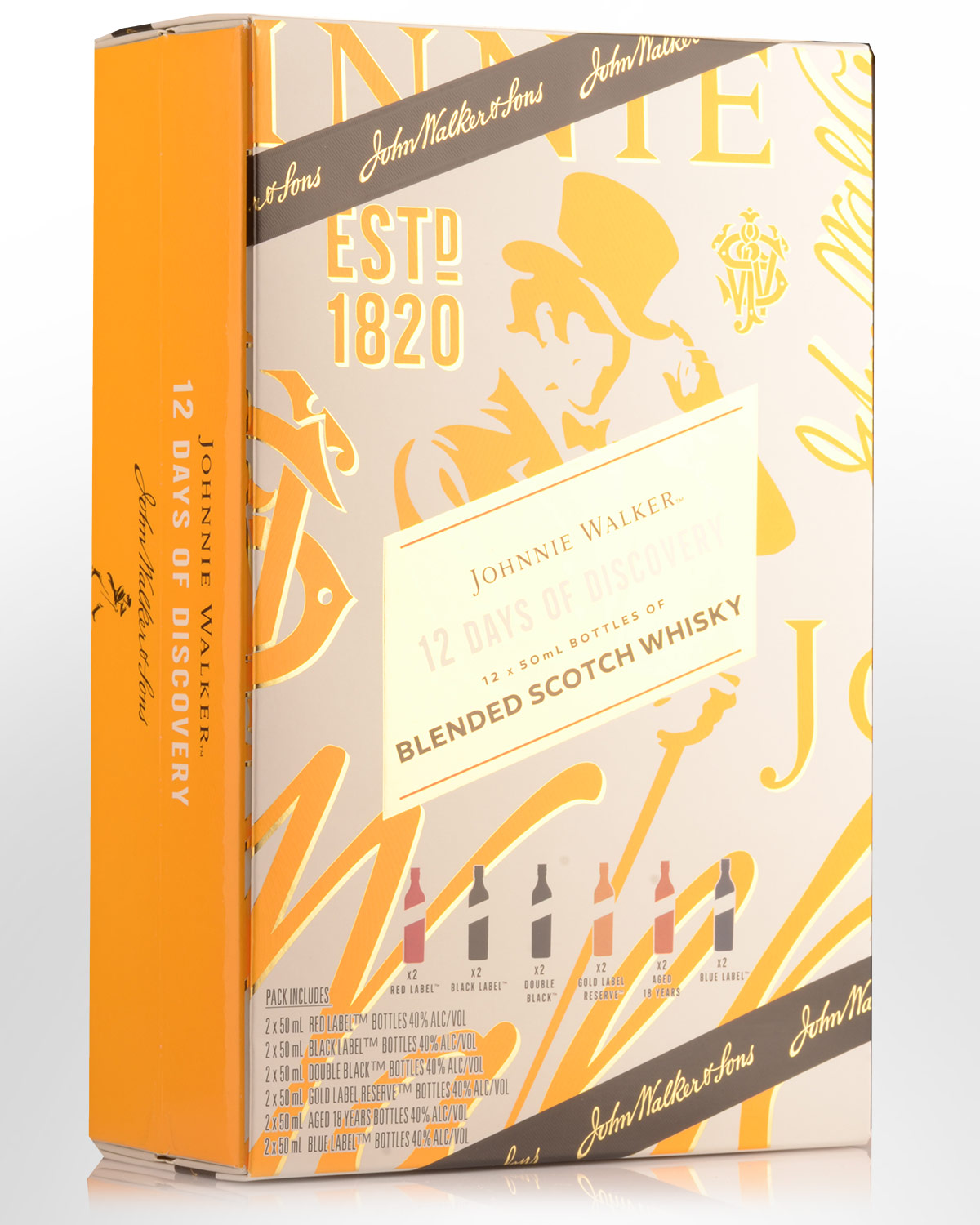 Johnnie Walker 12 Days of Discovery Blended Scotch Whisky Gift Pack (12 x 50ml bottles)