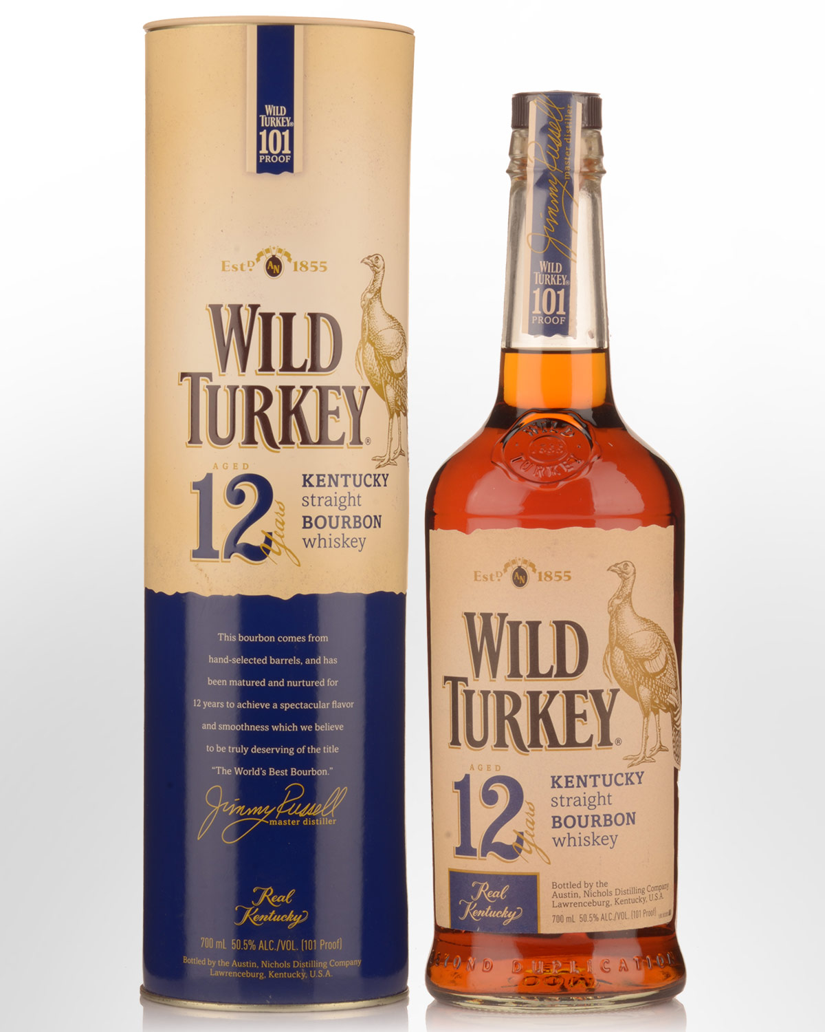 Wild Turkey 101 Proof 12 Year Old Bourbon Whiskey (700ml) - Older Bottling