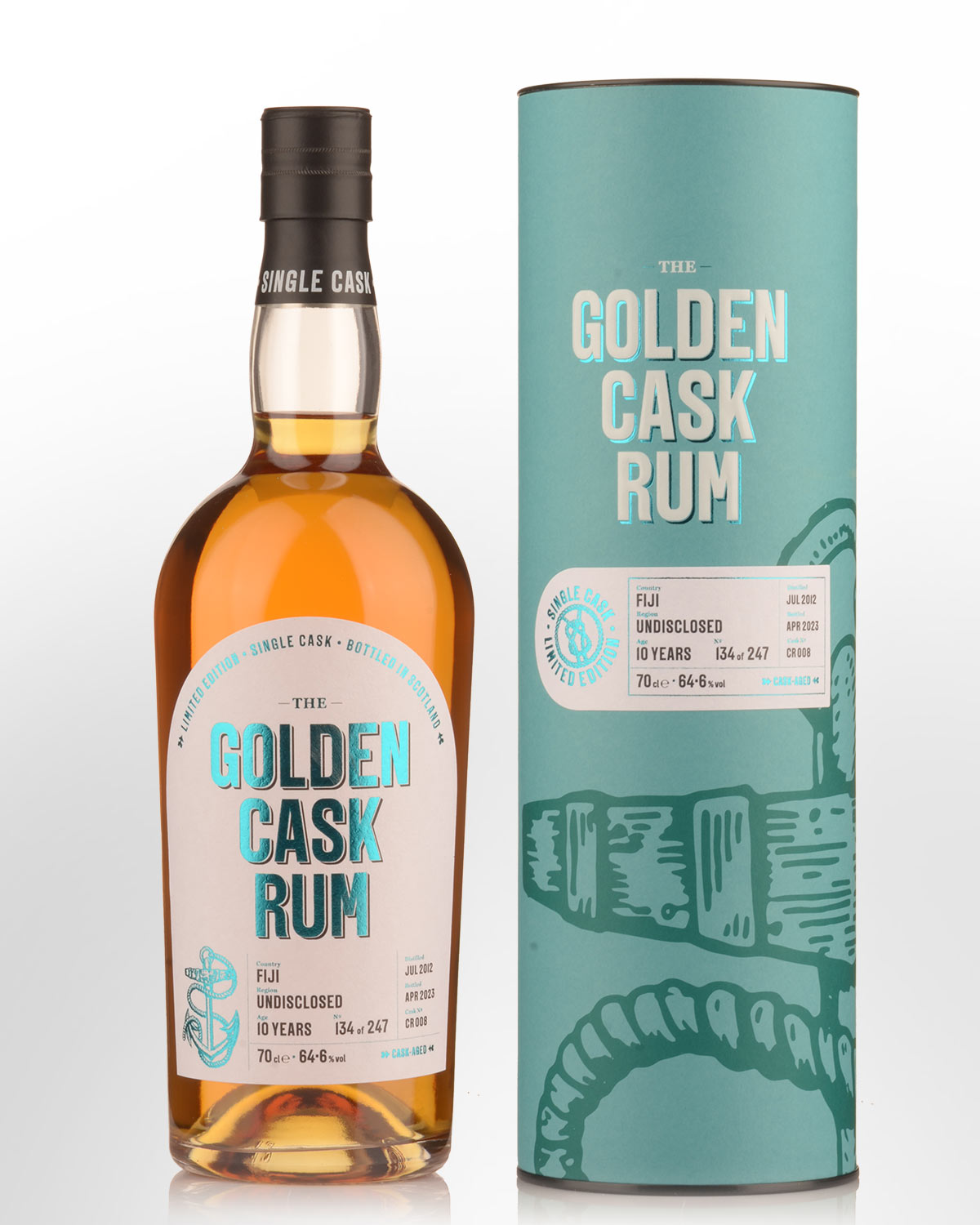 2012 House of MacDuff The Golden Cask Undisclosed Single Cask 10 Year Old Cask Strength Fiji Rum (700ml)