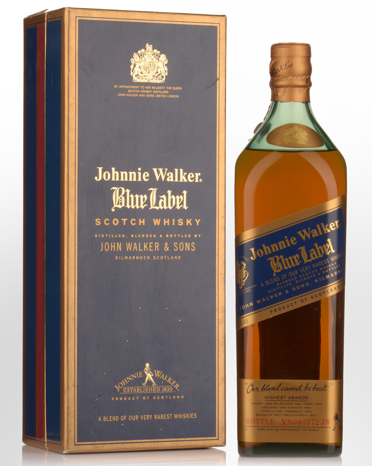Johnnie Walker Blue Label Blended Scotch Whisky (1000ml) - 1990s Bottling