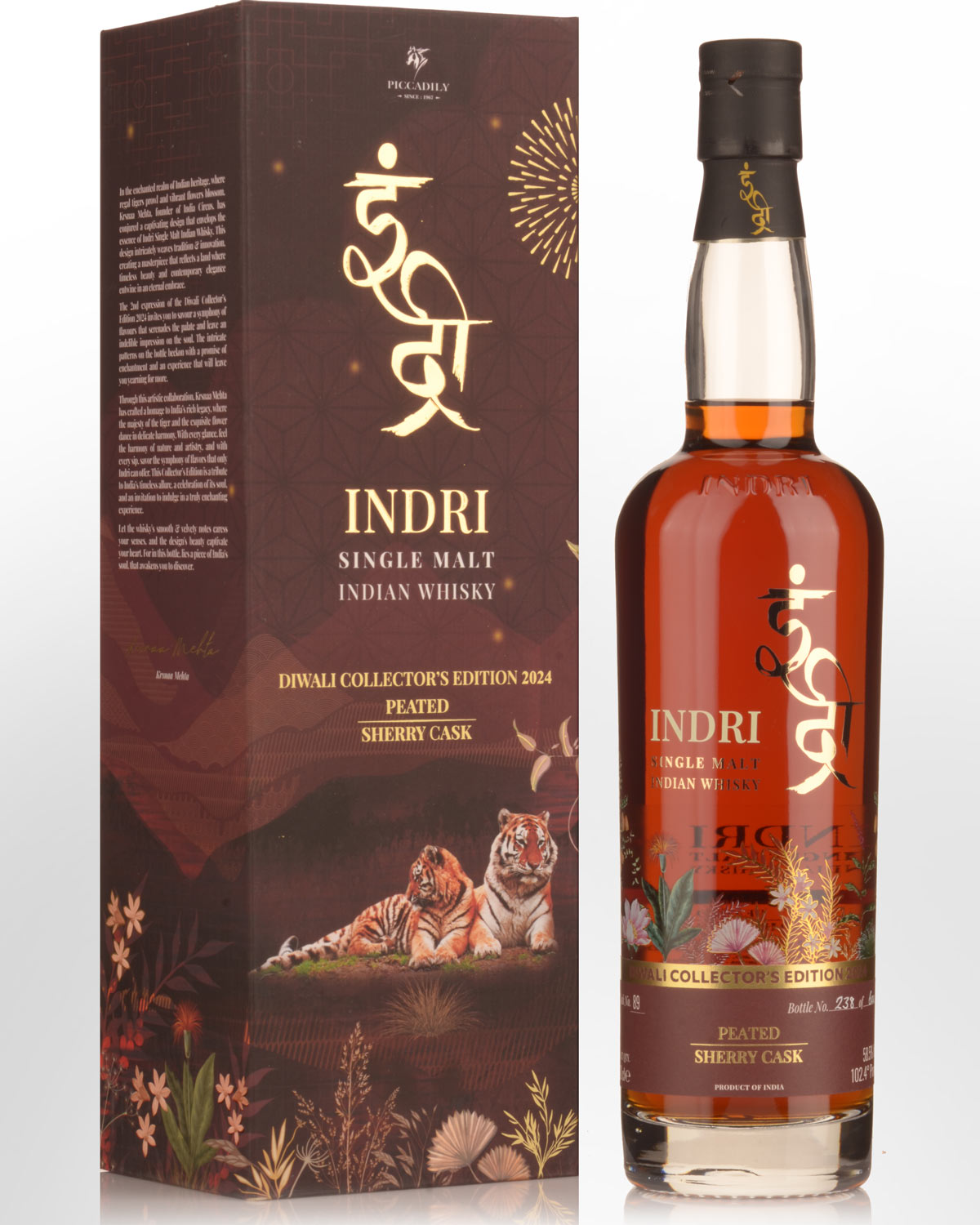 Indri Diwali Edition Cask Strength Single Malt Indian Whisky (700ml)