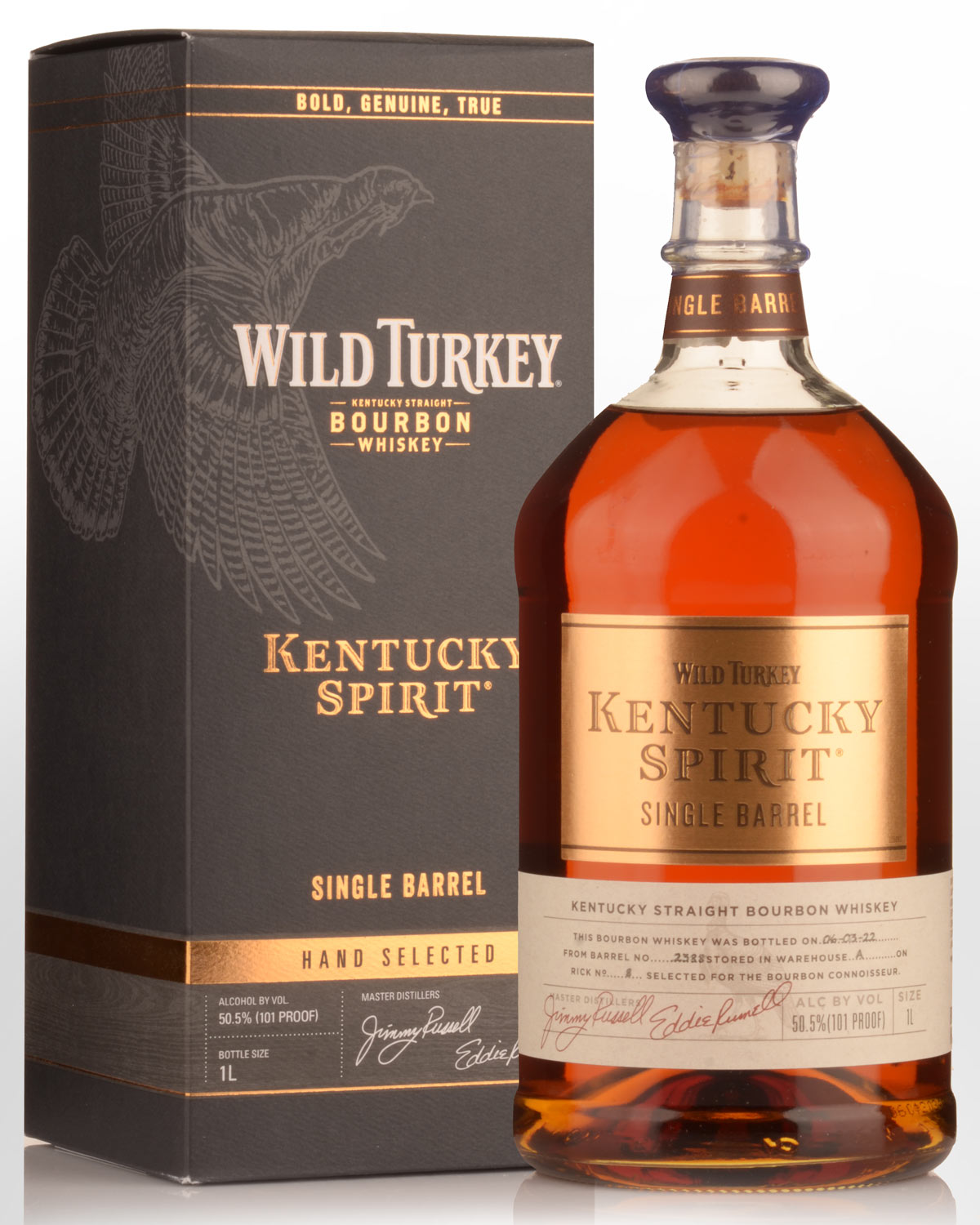 Wild Turkey Kentucky Spirit Single Barrel Bourbon Whiskey (1000ml)