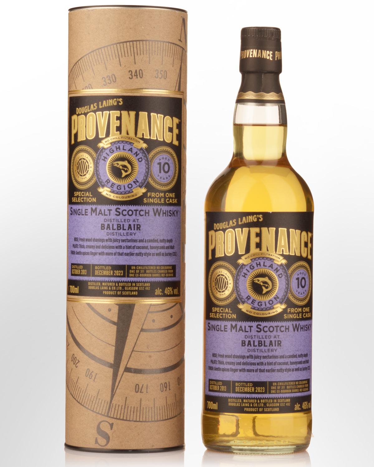 2013 Douglas Laing & Co. Provenance Balblair 10 Year Old Single Malt Scotch Whisky (700ml)