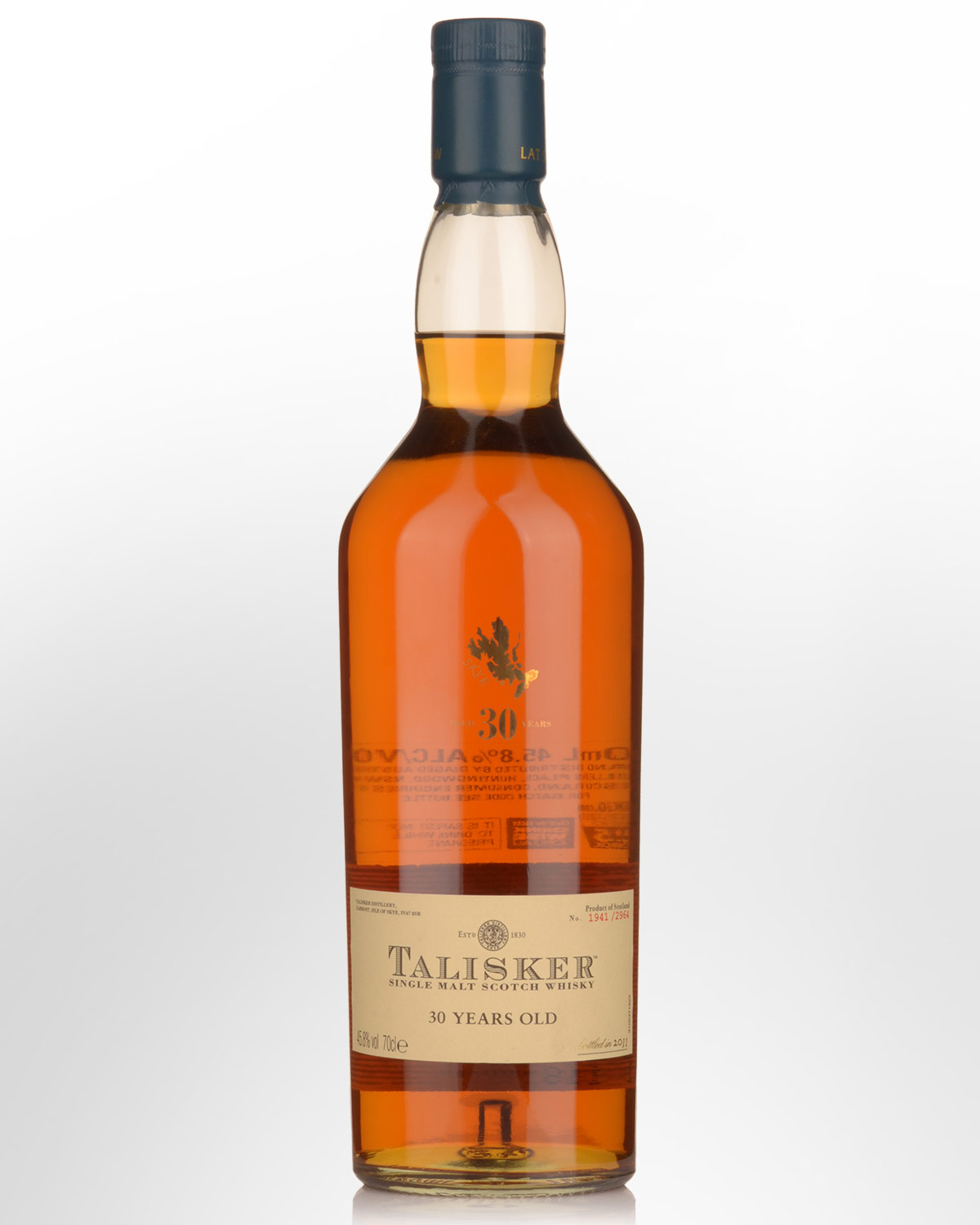 Talisker 30 Year Old Single Malt Scotch Whisky (700ml) - Bottled 2011
