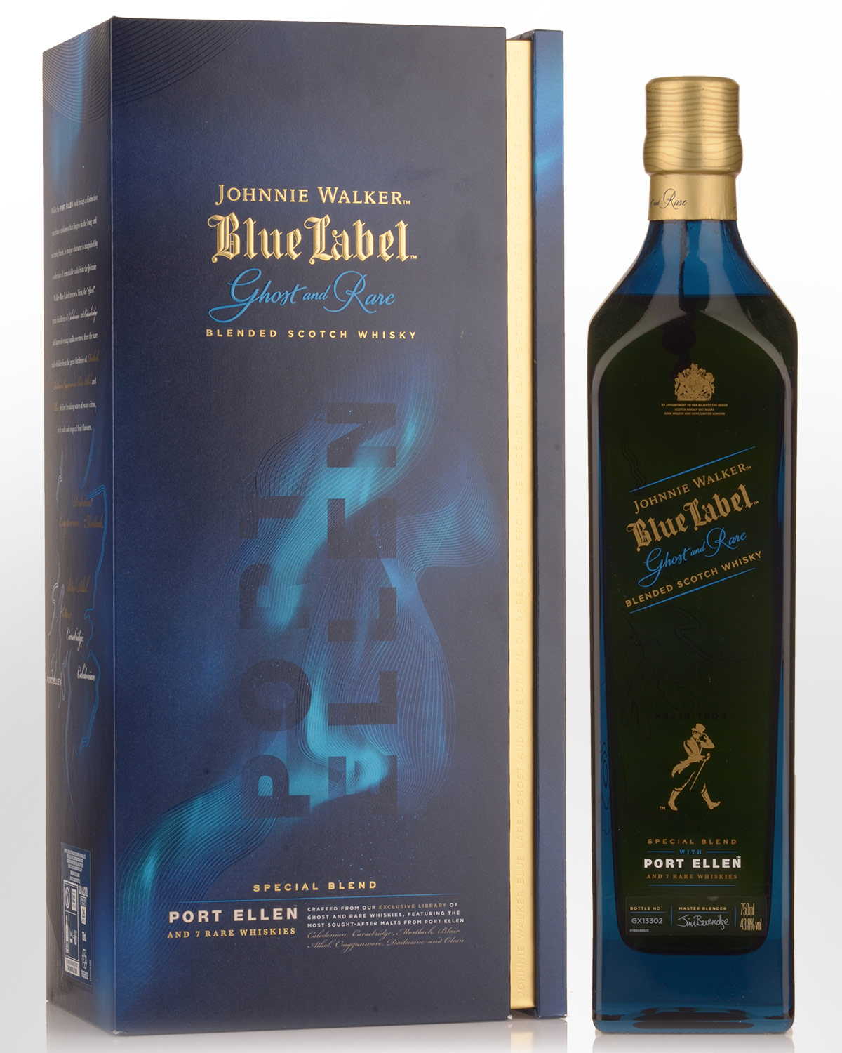 Johnnie Walker Blue Label Ghost and Rare Port Ellen Blended Scotch Whisky (750ml)