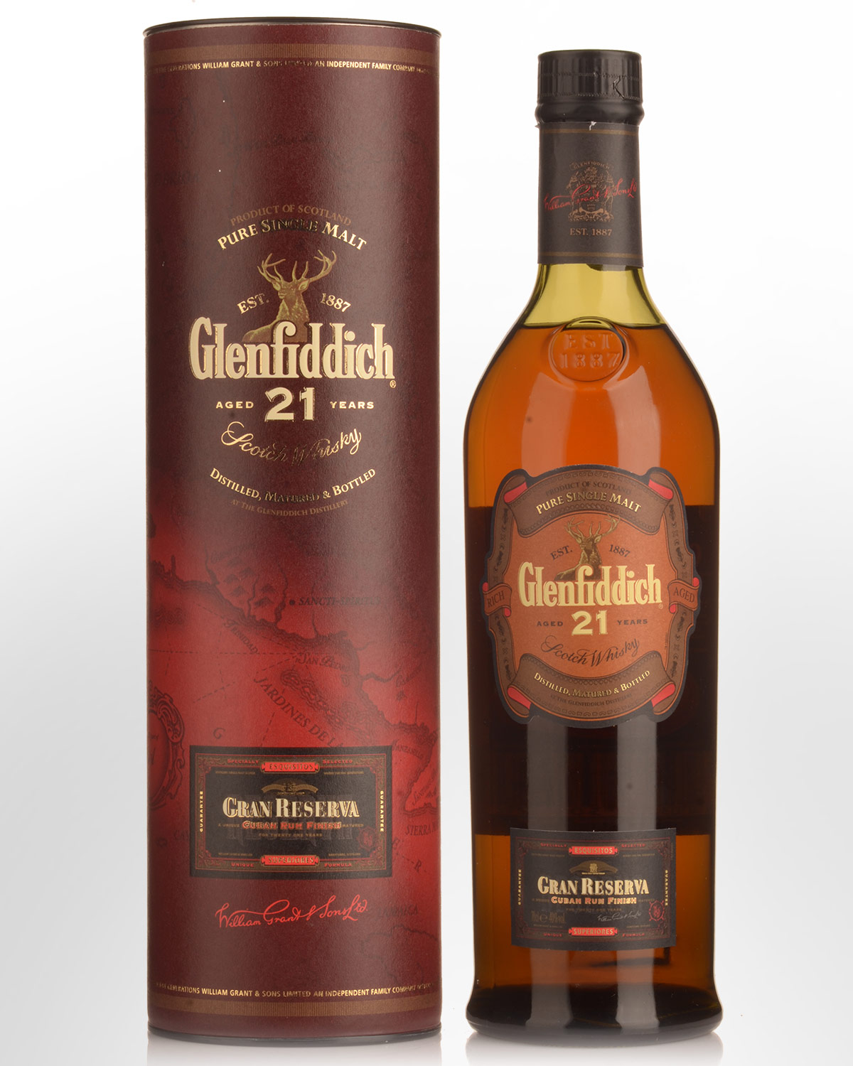 Glenfiddich Gran Reserva Cuban Rum Finish 21 Year Old Single Malt Scotch Whisky (700ml)