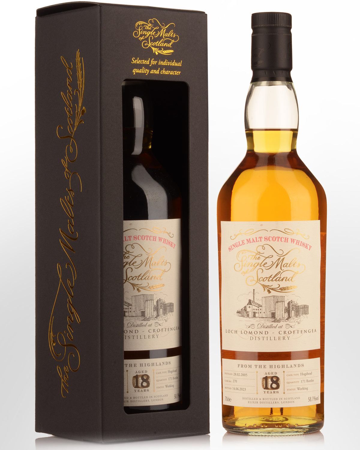 2005 Single Malts of Scotland Croftengea 18 Year Old Cask Strength Single Malt Scotch Whisky (700ml)