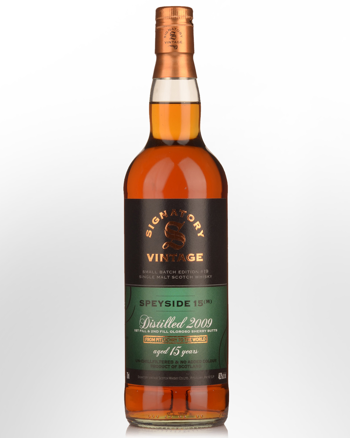 2009 Signatory Vintage Speyside (M) 15 Year Old Small Batch Edition #19 Single Malt Scotch Whisky (700ml)