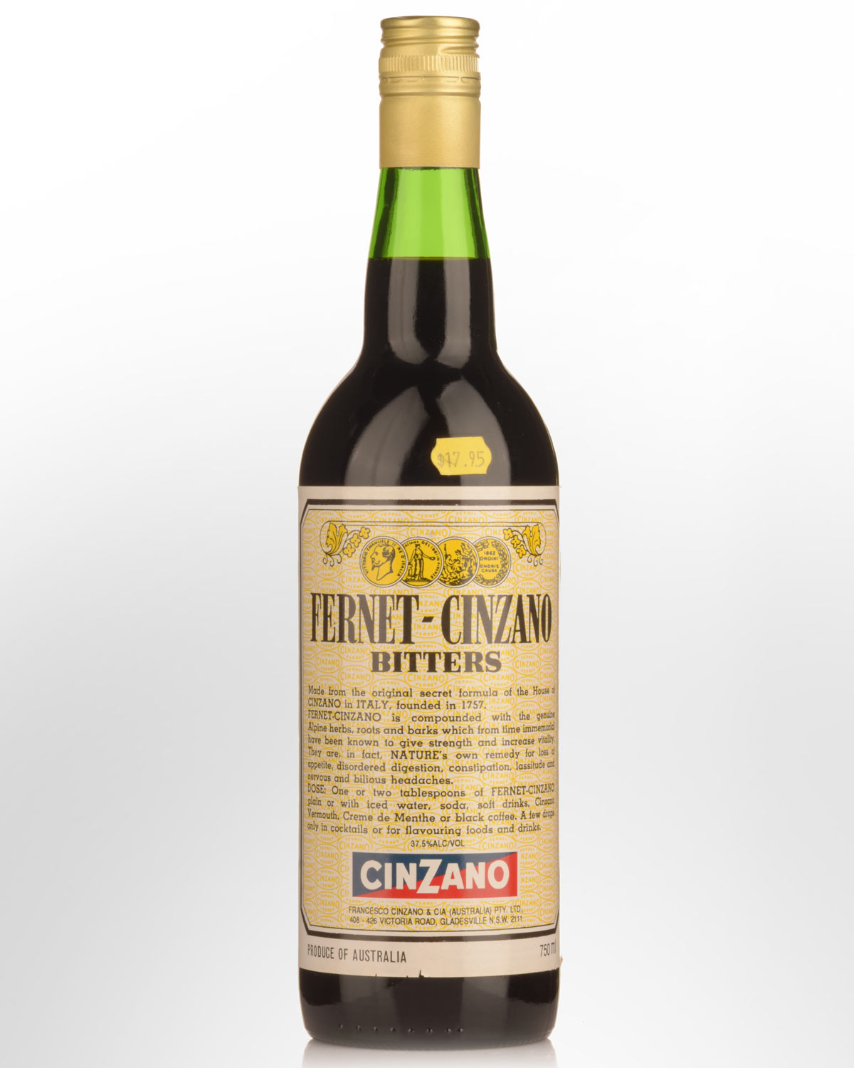 Cinzano Fernet (750ml) - Older Bottling
