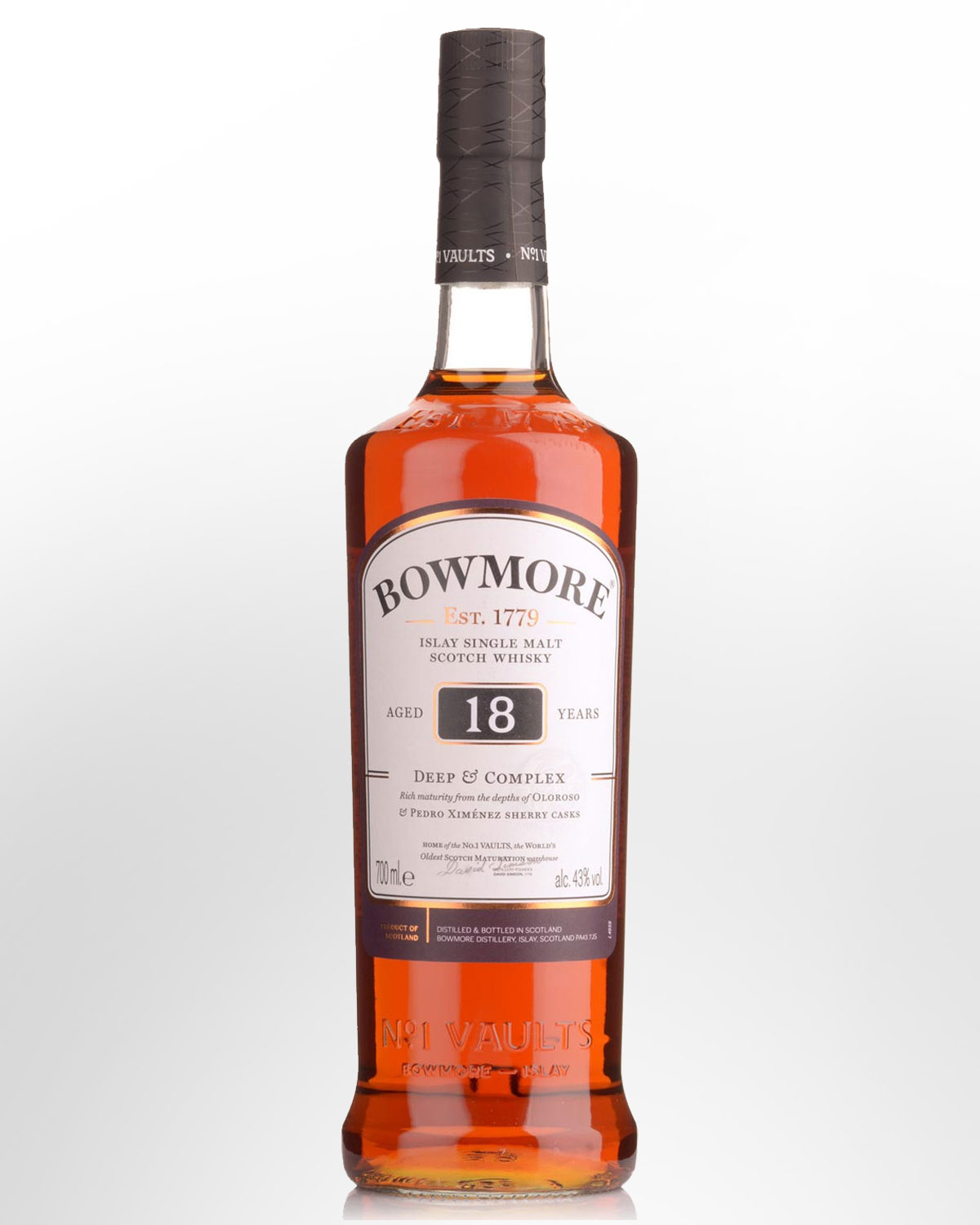 Bowmore Deep & Complex 18 Year Old Single Malt Scotch Whisky (700ml) - NO GIFT BOX