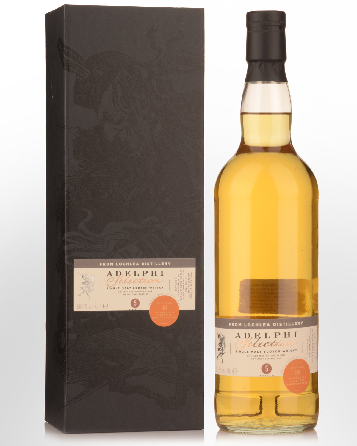 2018 Adelphi Lochlea 5 Year Old Cask Strength Single Malt Scotch Whisky (700ml)