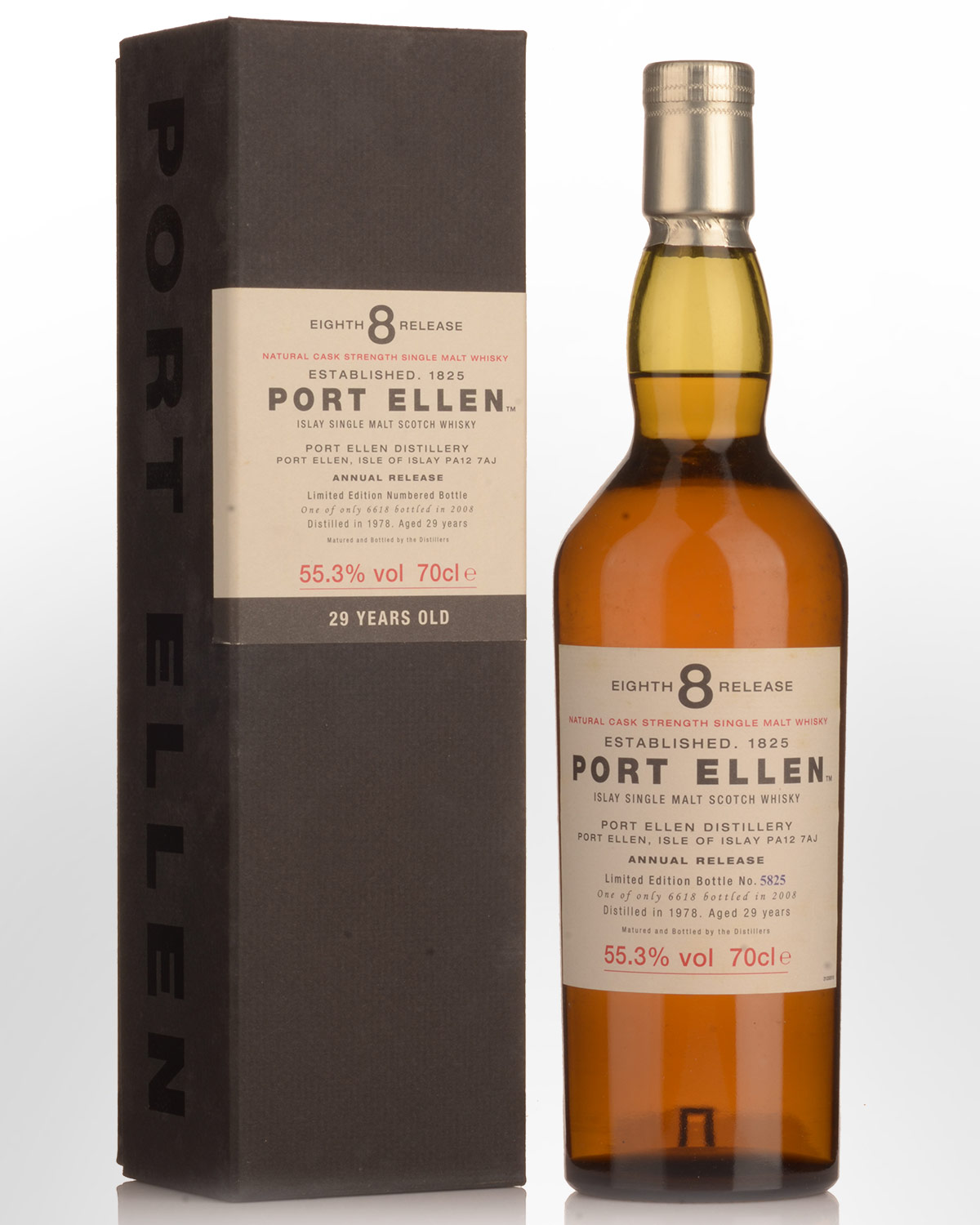 1978 Port Ellen 8th Release 29 Year Old (Special Release 2008) Cask Strength Single Malt Scotch Whisky (700ml)