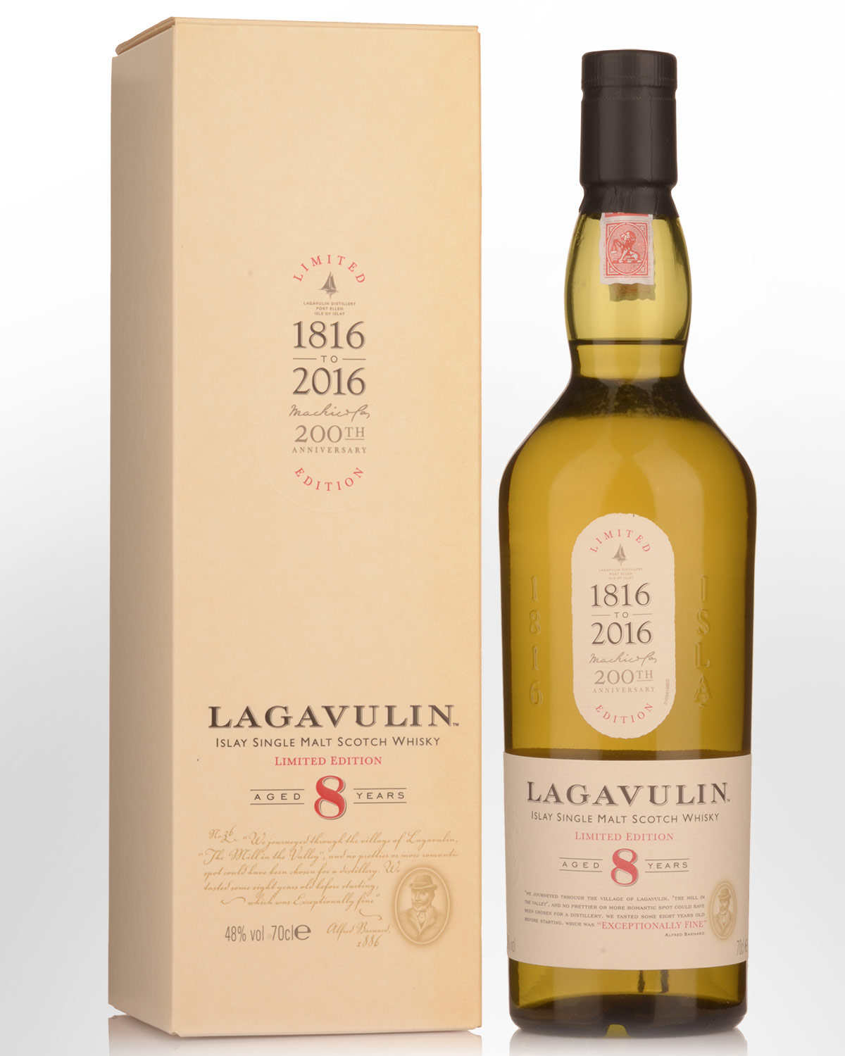 Lagavulin 8 Year Old 200th Anniversary Single Malt Scotch Whisky (700ml)