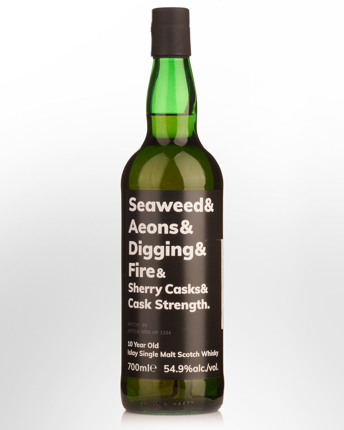 Seaweed & Aeons & Digging & Fire & Sherry Casks & Cask Strength 10 Year Old Islay Single Malt Scotch Whisky (700ml)