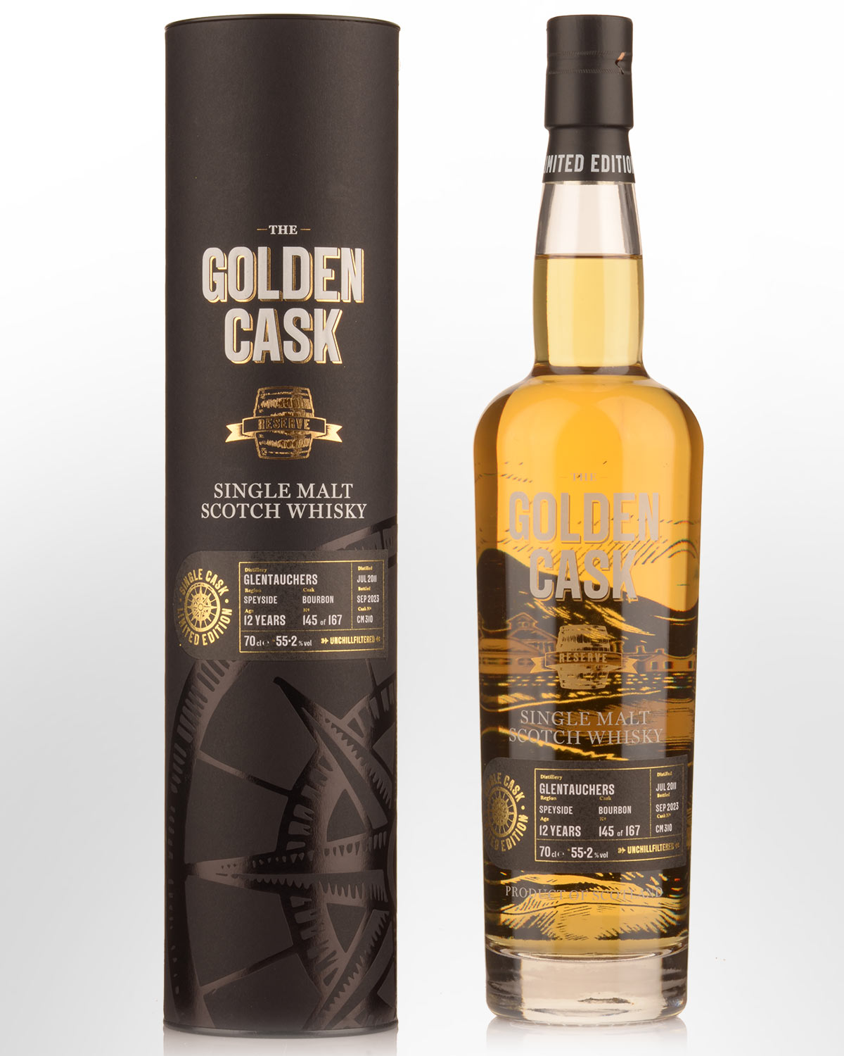 2011 House of MacDuff The Golden Cask Glentauchers 12 Year Old Cask Strength Single Malt Scotch Whisky (700ml)