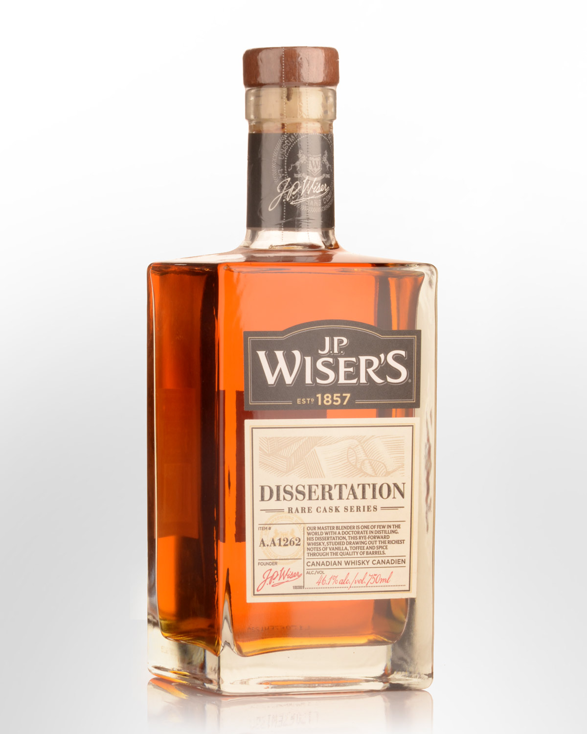 J.P. Wiser's Dissertation Rare Cask Series Blended Canadian Whisky (750ml)