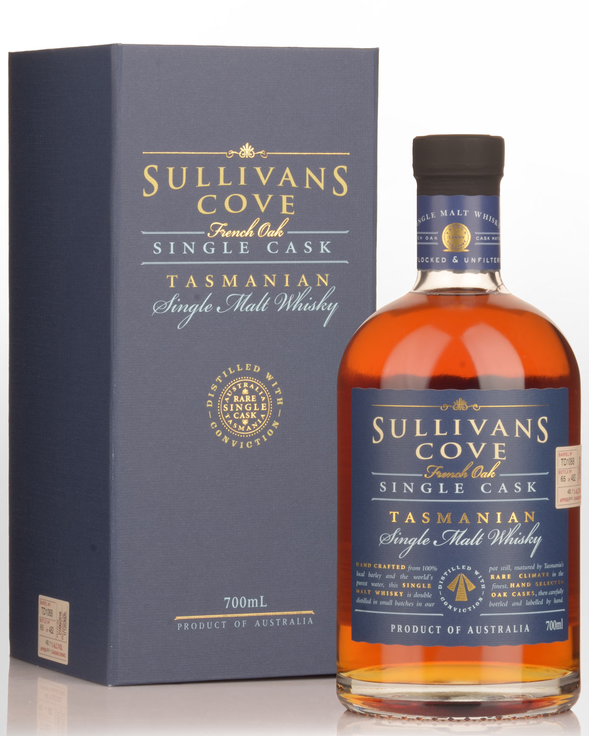 Sullivans Cove Single Cask French Oak Barrel TD1068 Single Malt Australian Whisky (700ml)