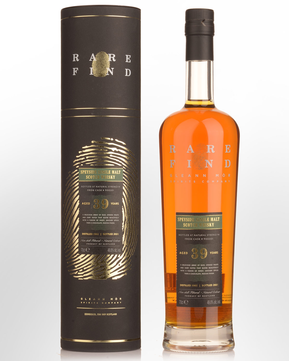 1982 Gleann Mor Spirits Company Rare Find Secret Speyside 39 Year Old Cask Strength Single Malt Scotch Whisky (700ml)