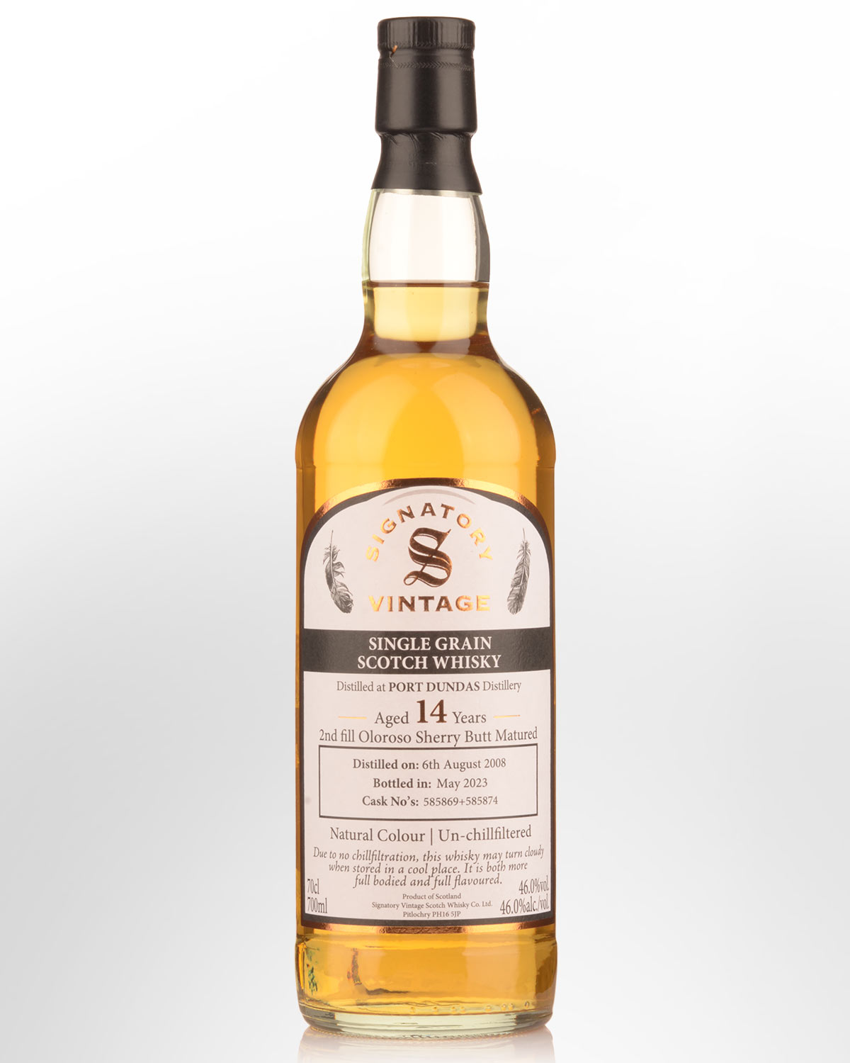 2008 Signatory Port Dundas 14 Year Old Single Grain Scotch Whisky (700ml)