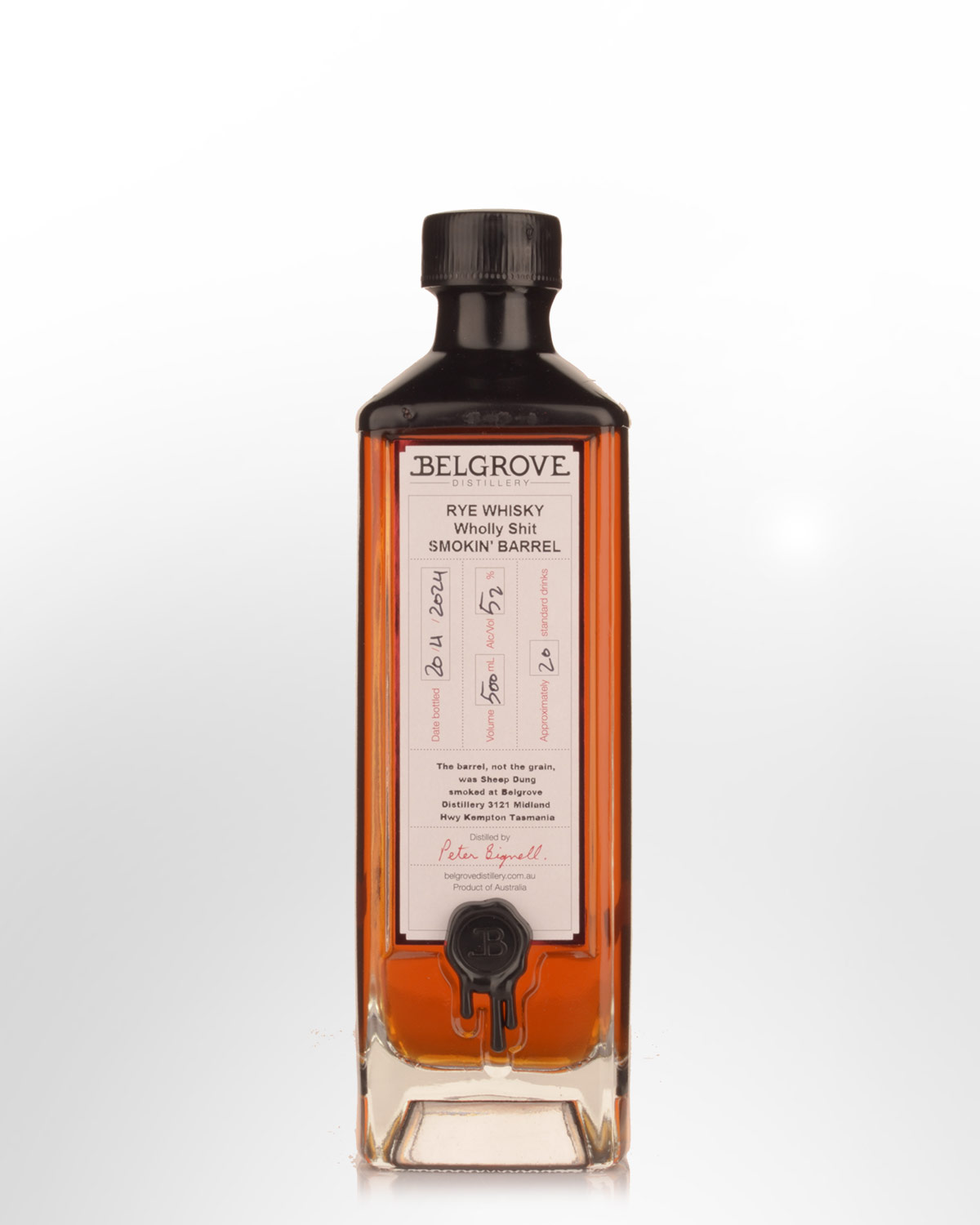 Belgrove Wholly Shit Smokin' Barrel Rye Whisky (500ml)