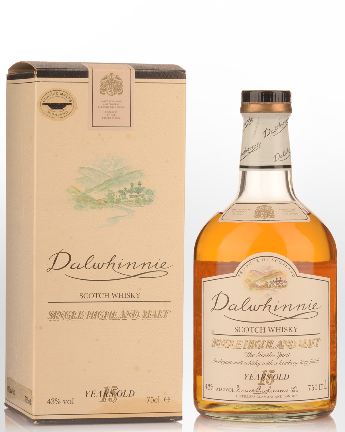 Dalwhinnie 15 Year Old Single Malt Scotch Whisky (750ml) - 1980s Bottling