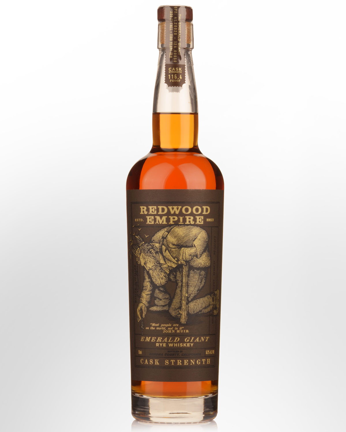Redwood Empire Emerald Giant Cask Strength Rye Whiskey (750ml)