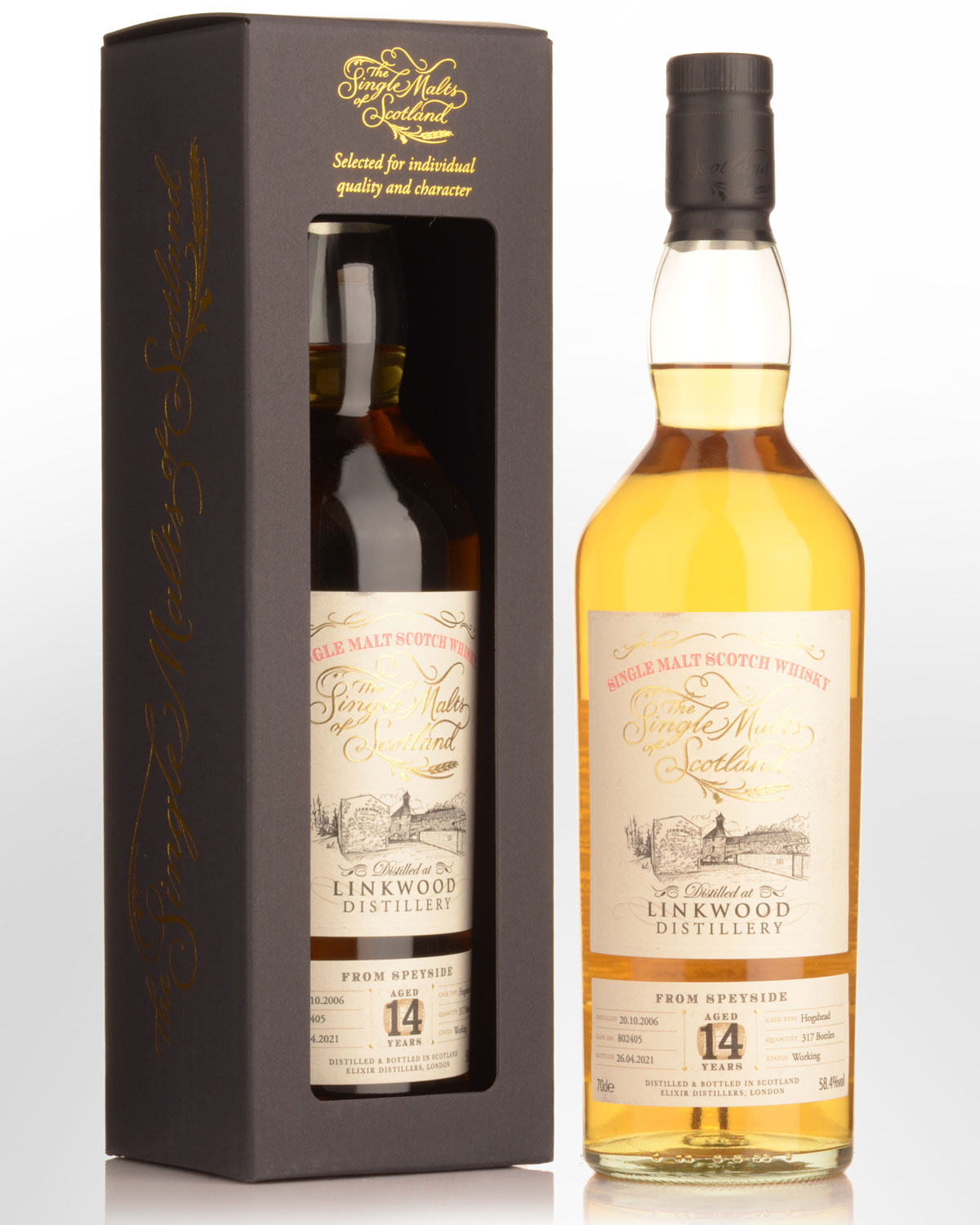2006 Single Malts of Scotland Linkwood 14 Year Old Cask Strength Single Malt Scotch Whisky (700ml)