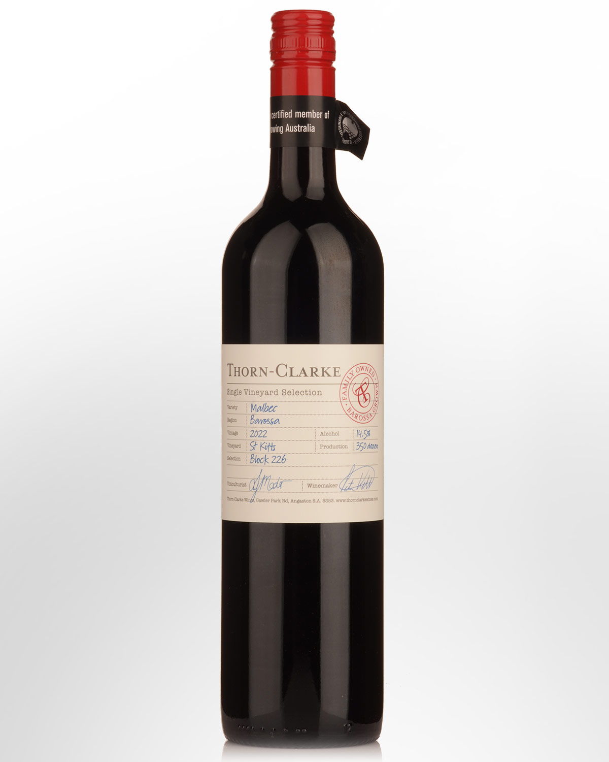 2022 Thorn-Clarke Single Vineyard Selection St. Kitts Vineyard Malbec