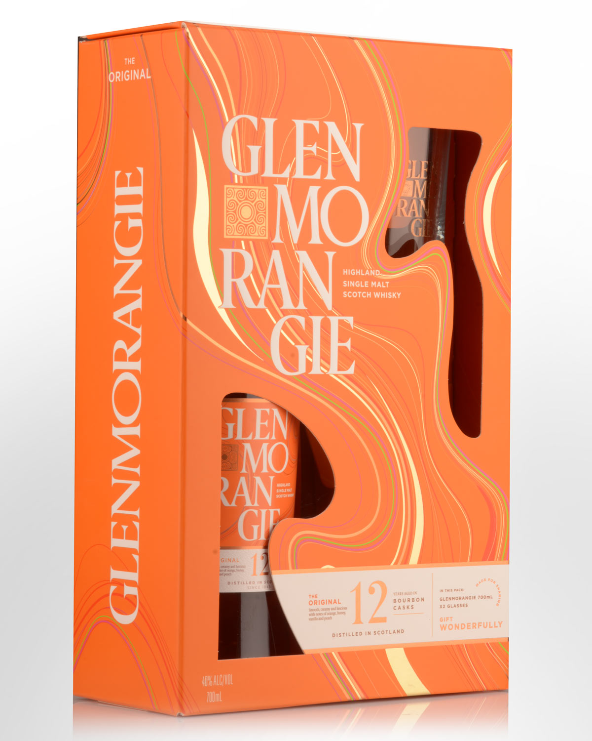Glenmorangie The Original 12 Year Old Single Malt Scotch Whisky (700ml) - Gift Pack with 2 Glasses