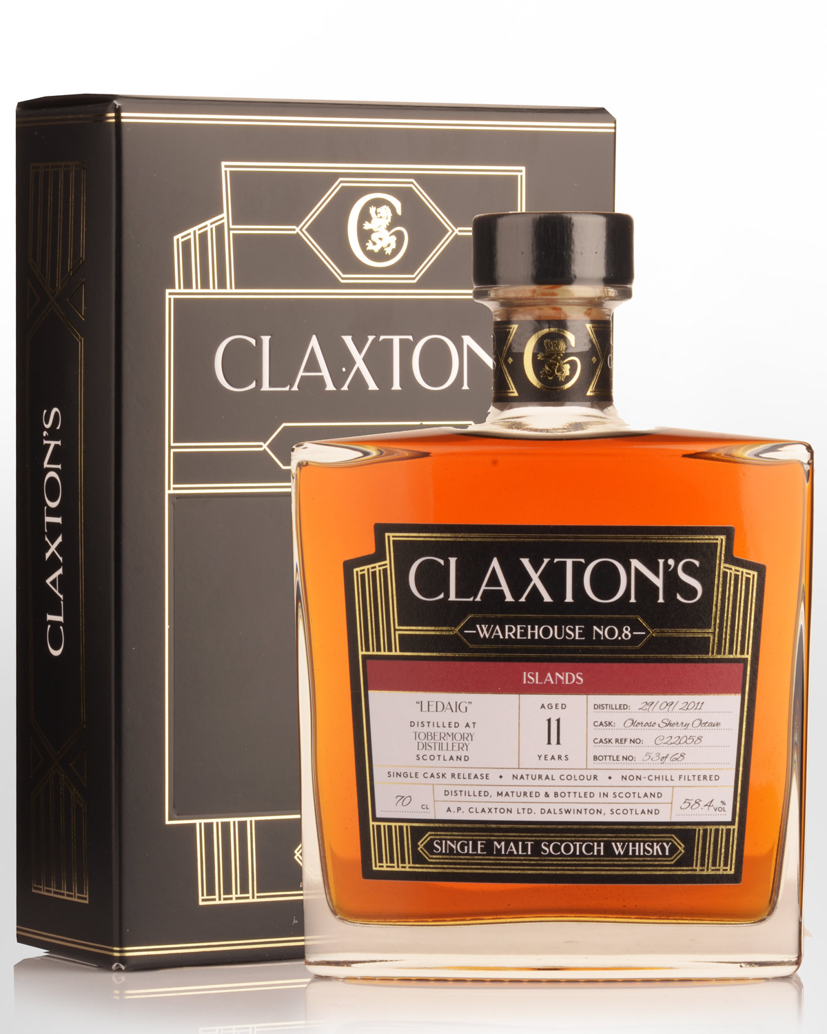2011 Claxton's Warehouse No.8 Ledaig 11 Year Old Cask Strength Single Malt Scotch Whisky (700ml)