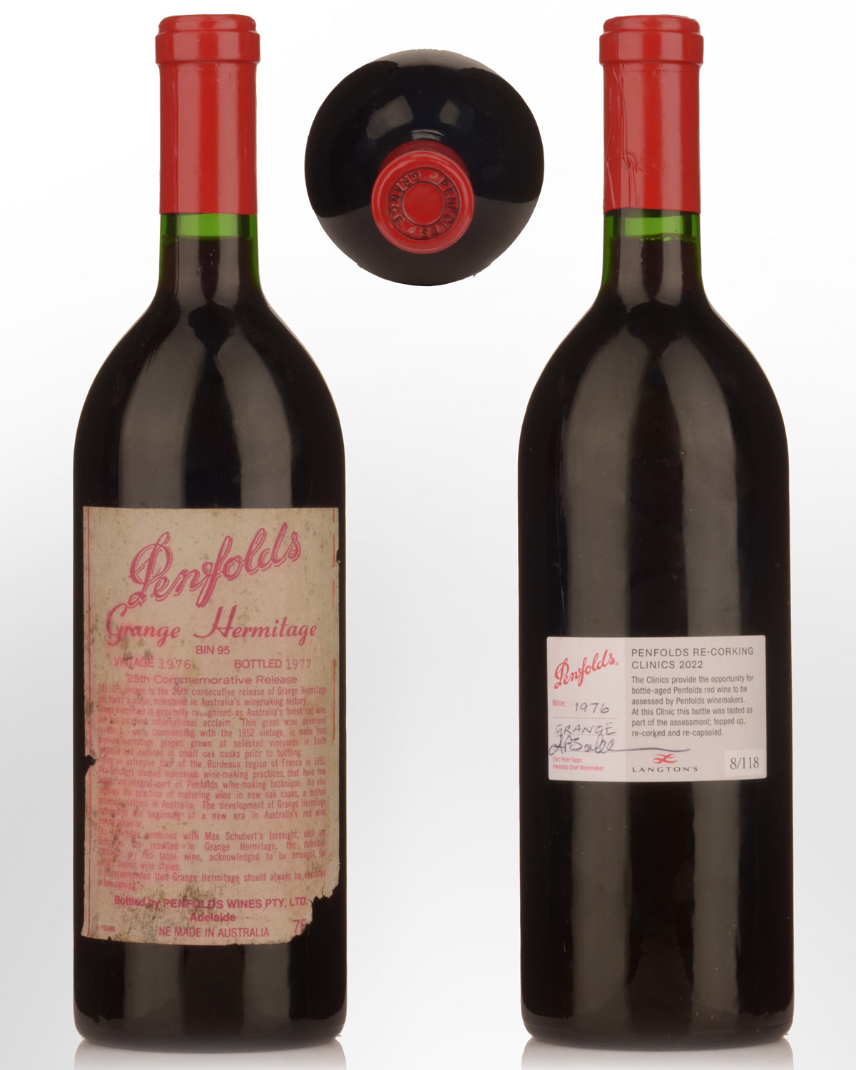 1976 Penfolds Grange Hermitage - DAMAGED LABEL