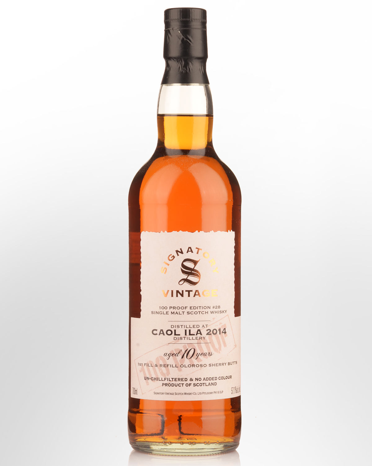 2014 Signatory Vintage Caol Ila 10 Year Old 100 Proof Edition #28 Single Malt Scotch Whisky (700ml)