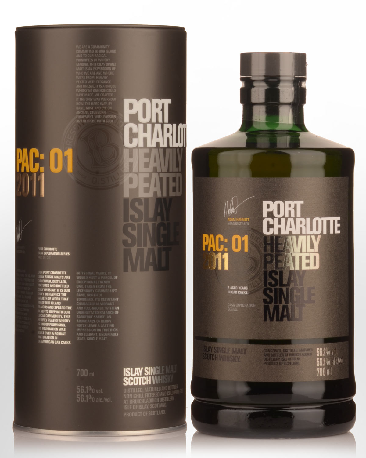 2011 Bruichladdich Port Charlotte PAC01 Cask Strength Single Malt Scotch Whisky (700ml)