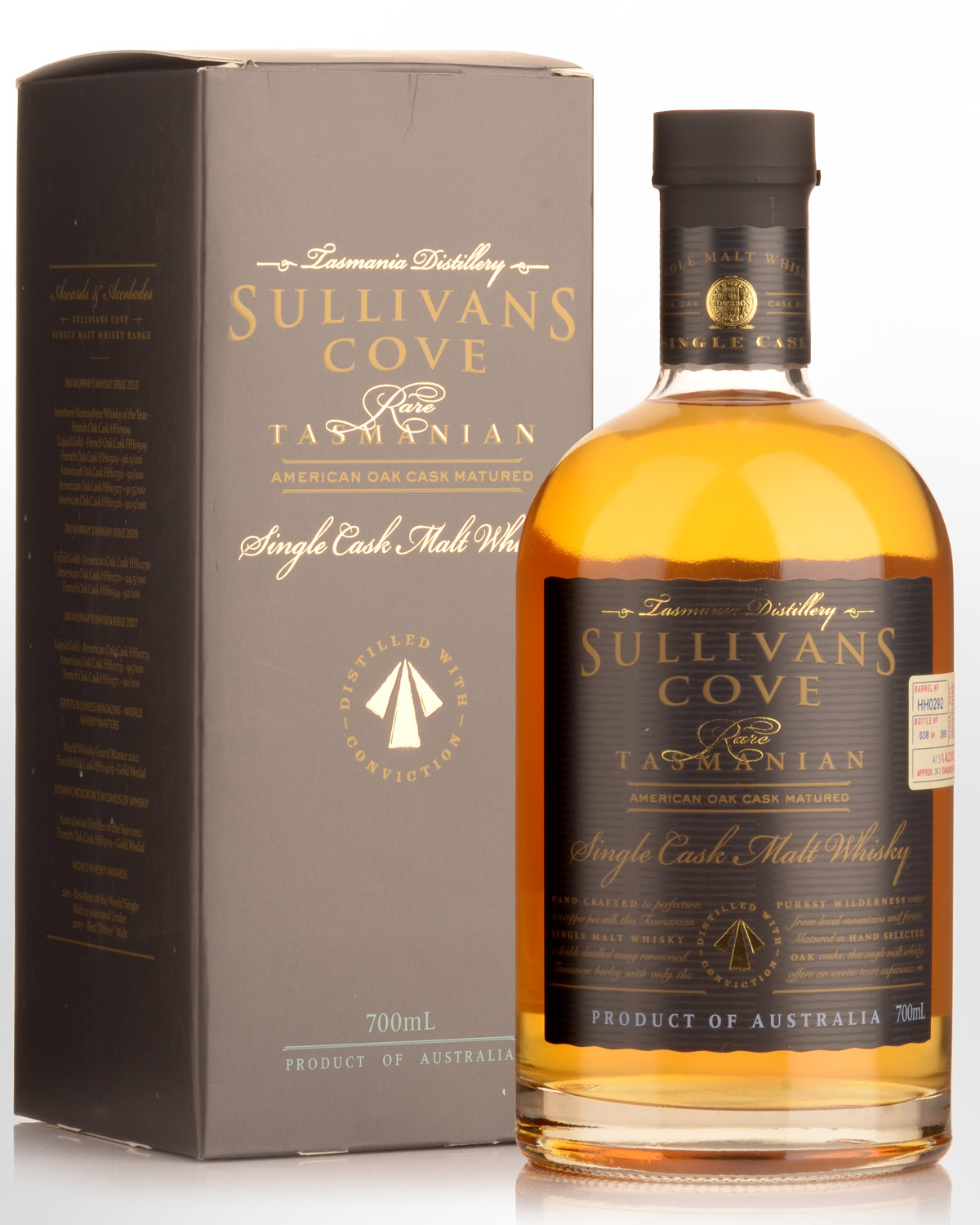Sullivans Cove Single Cask American Oak Barrel HH0292 Single Malt Australian Whisky (700ml)