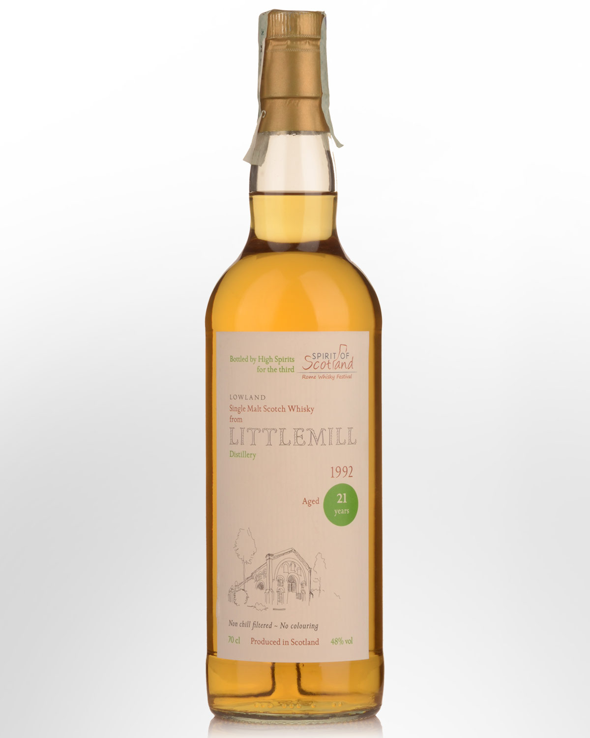 1992 High Spirits Littlemill 21 Year Old Single Malt Scotch Whisky (700ml)